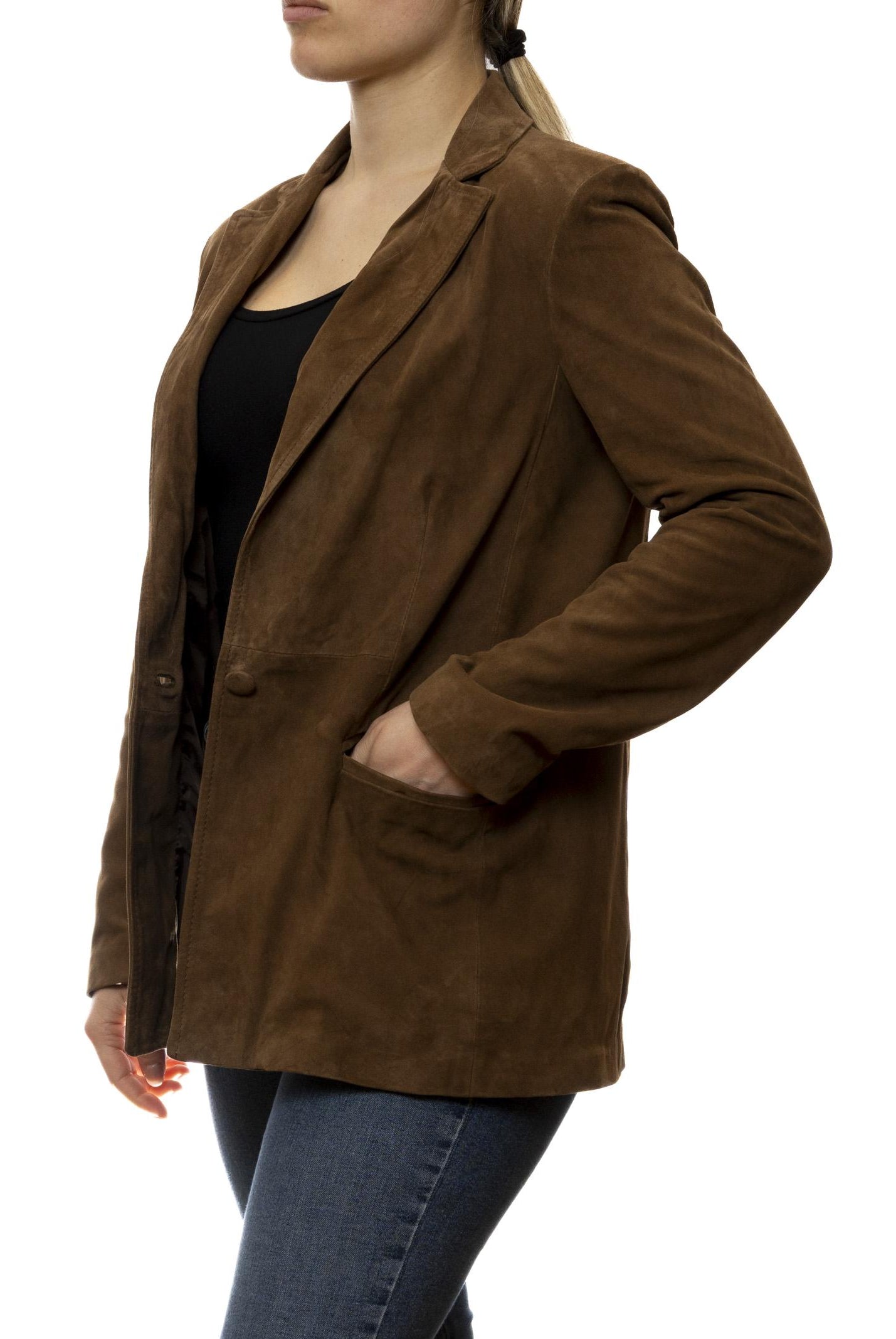 PK BY PASKAL blazer camoscio moro 126 CAM-FORESTA