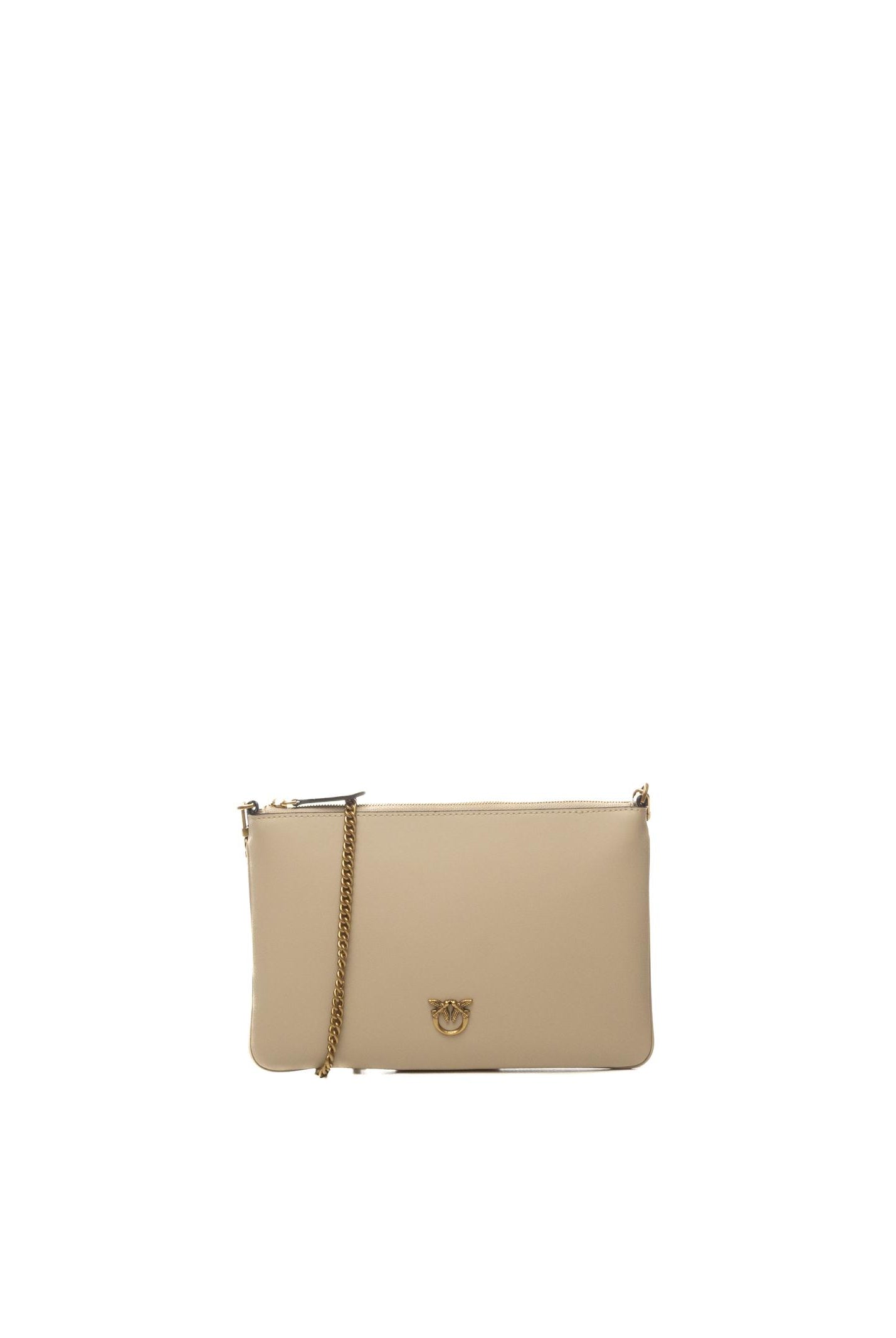 PINKO borsa a spalla flat classic beige/oro 100455-AOF1 FLAT CLASSIC-C50Q