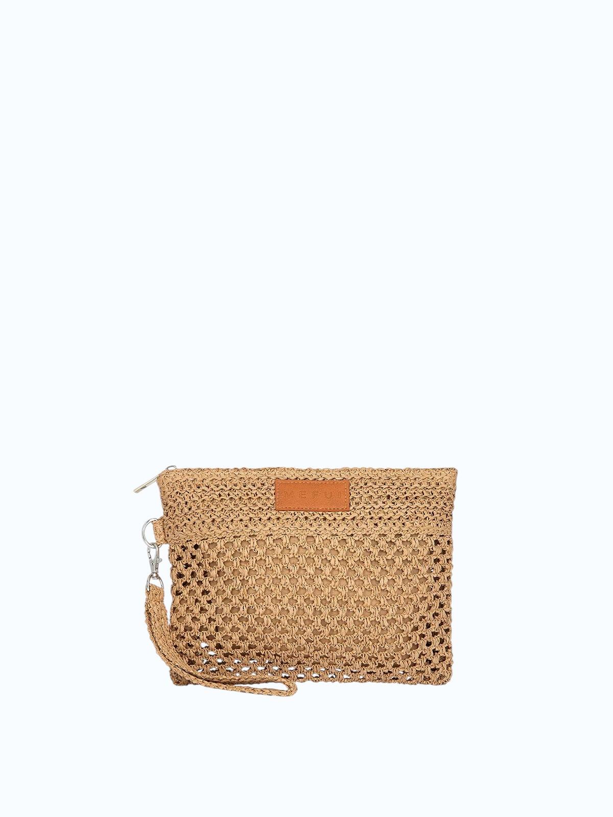 ME FUI Borsa rafia beige SW0055LB RAFIA-L.BROWN