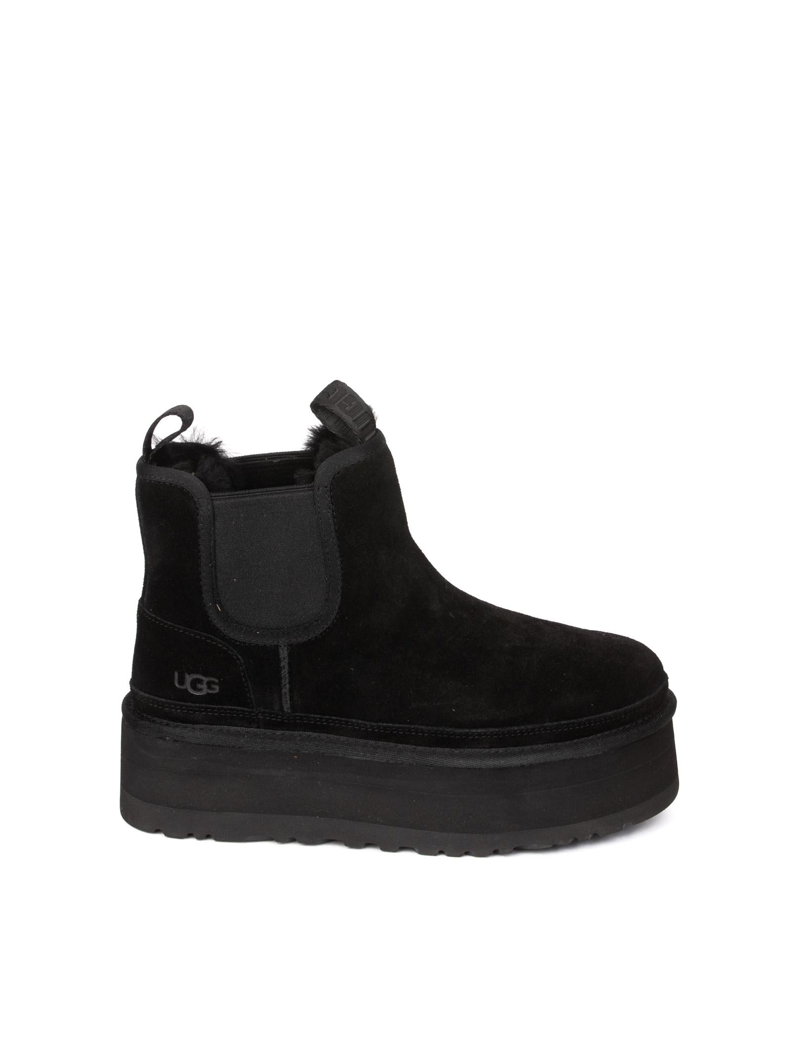 UGG stivale chelsea neumel nero<BR/> NEUMELPLATFORMCHELSEA MONTONE-BLK