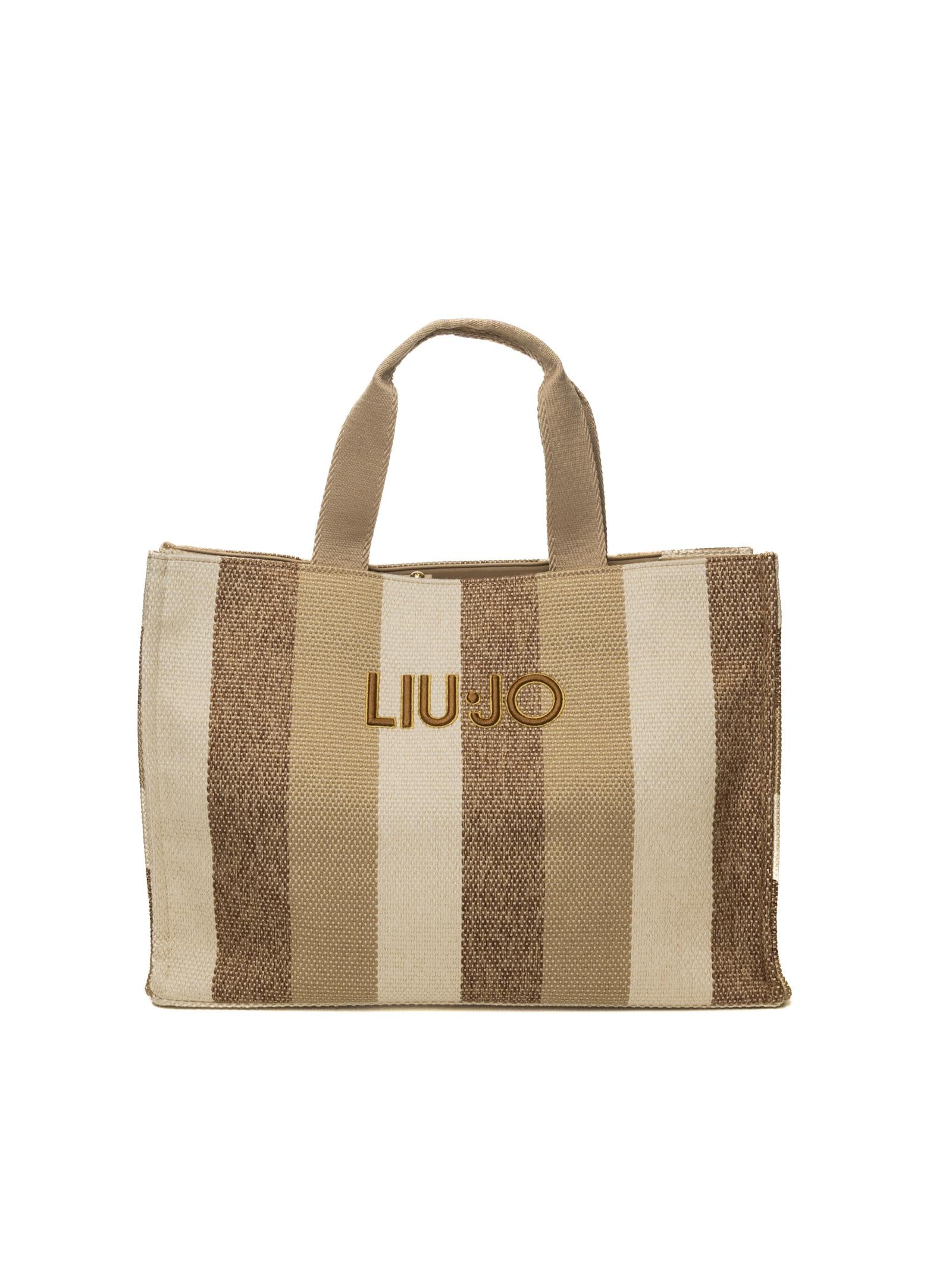 LIU JO borsa a mano striped sabbia 2A6026T2176 STRIPED-00133
