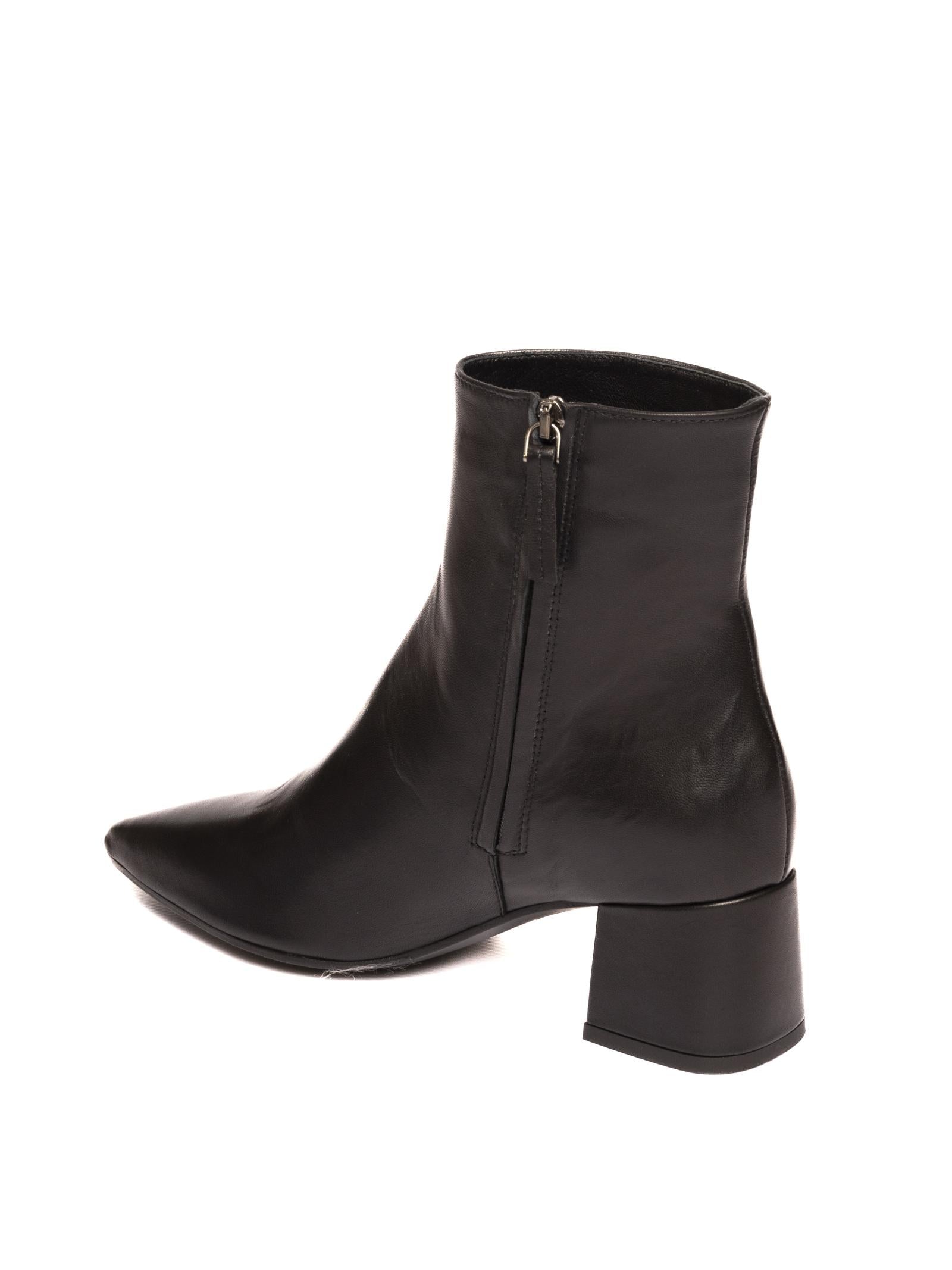 FRANCO RUSSO tronchetto in nappa nero<BR/> 6837 NAPPA-NERO