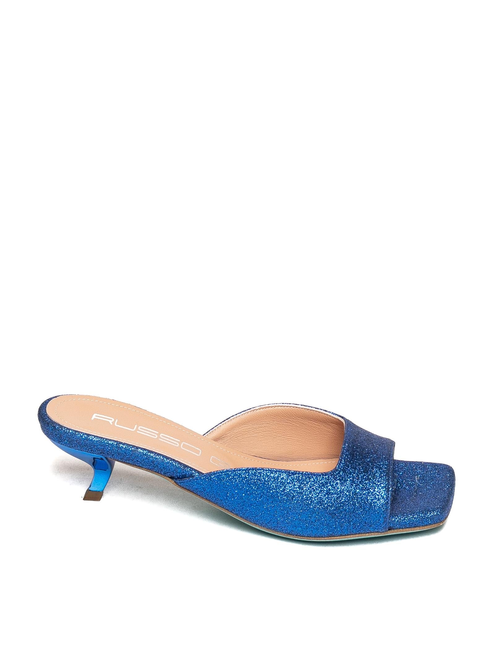 RUSSO G Sandalo alina glitter blu ALINA109 BRIGHT SUPER-BLU