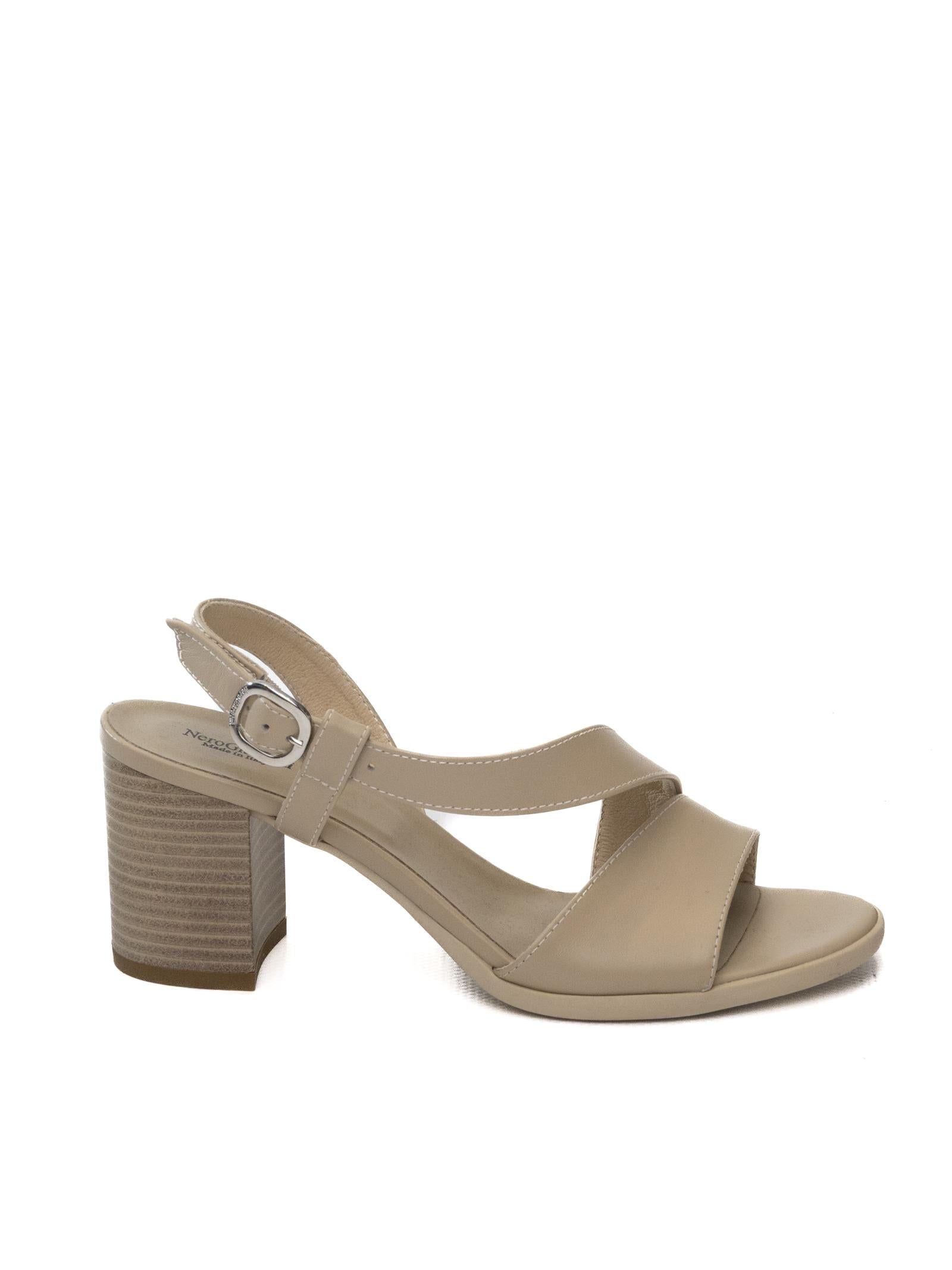 NERO GIARDINI Sandalo pelle beige E510440 TAMIGI-LINO