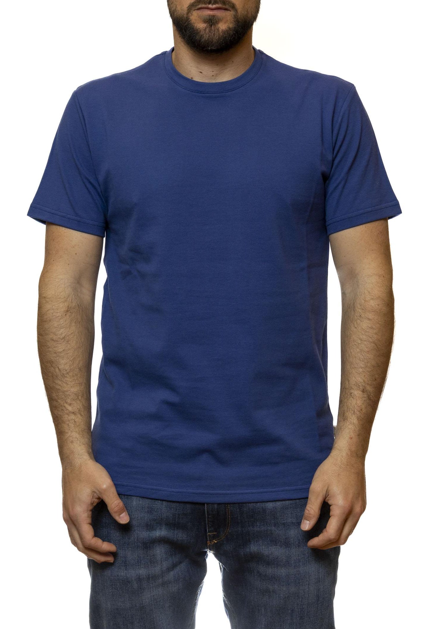 QB24 t-shirt cotone bluette 0126229 COTONE-BLU CINA