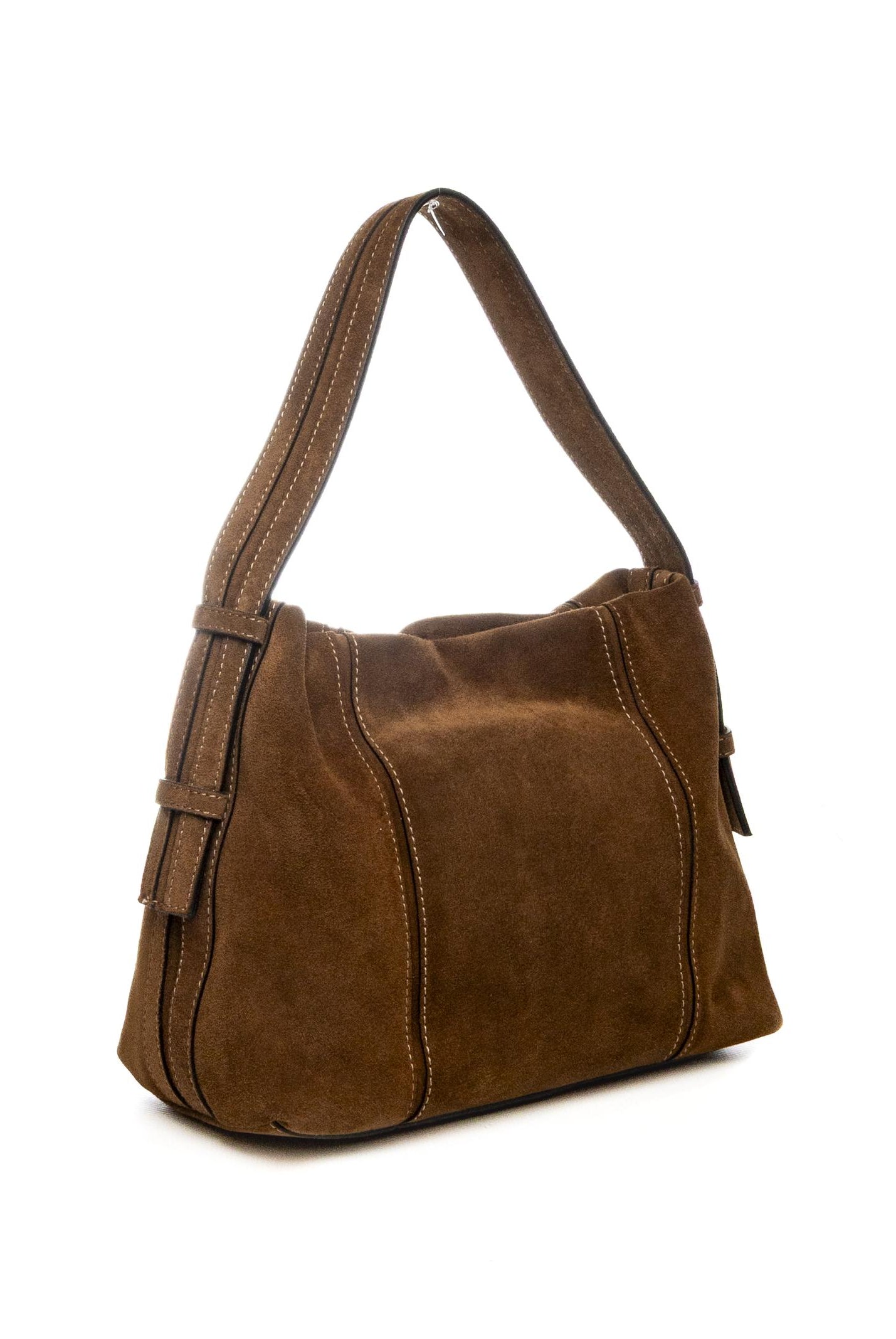 DI LORENZO borsa a spalla alice marrone ALICE CAMOSCIO-CUOIO