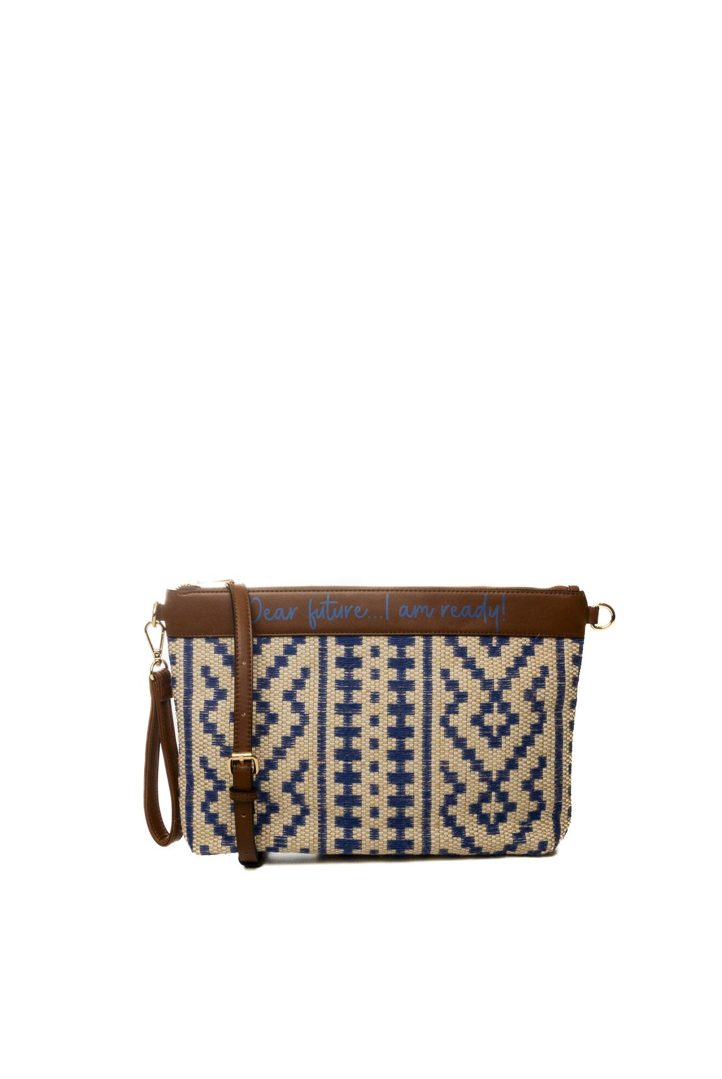 LE PANDORINE borsa a mano giulia blu/marrone PS2620B29 GIULIA-C39