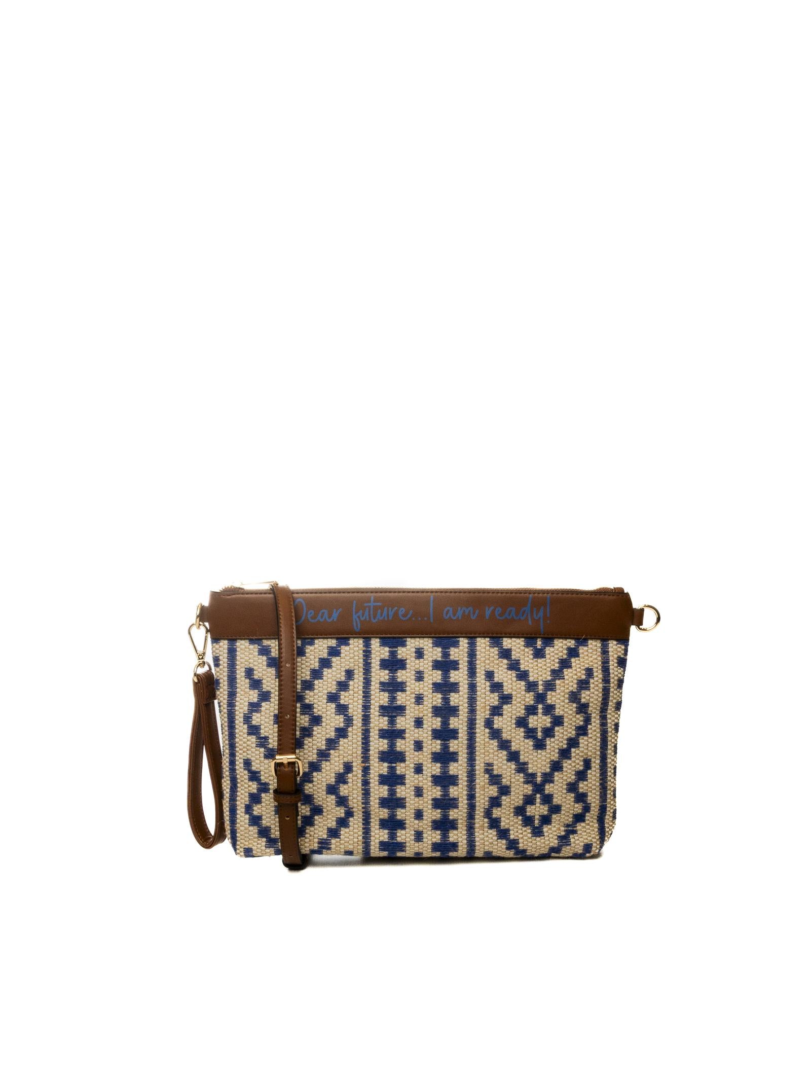 LE PANDORINE borsa a mano giulia blu/marrone PS2620B29 GIULIA-C39