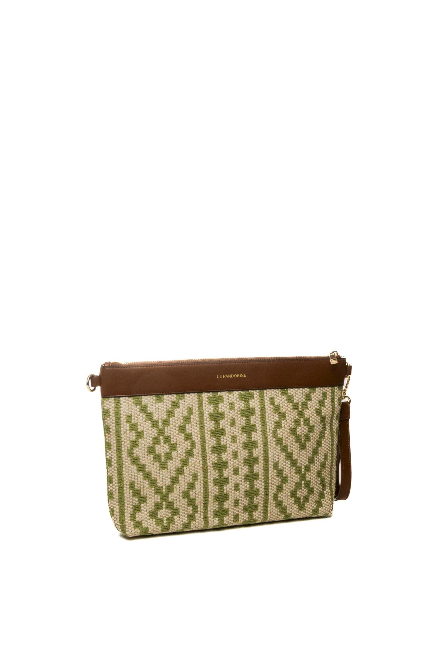 LE PANDORINE borsa a mano giulia verde/marrone PS2620B29 GIULIA-C40