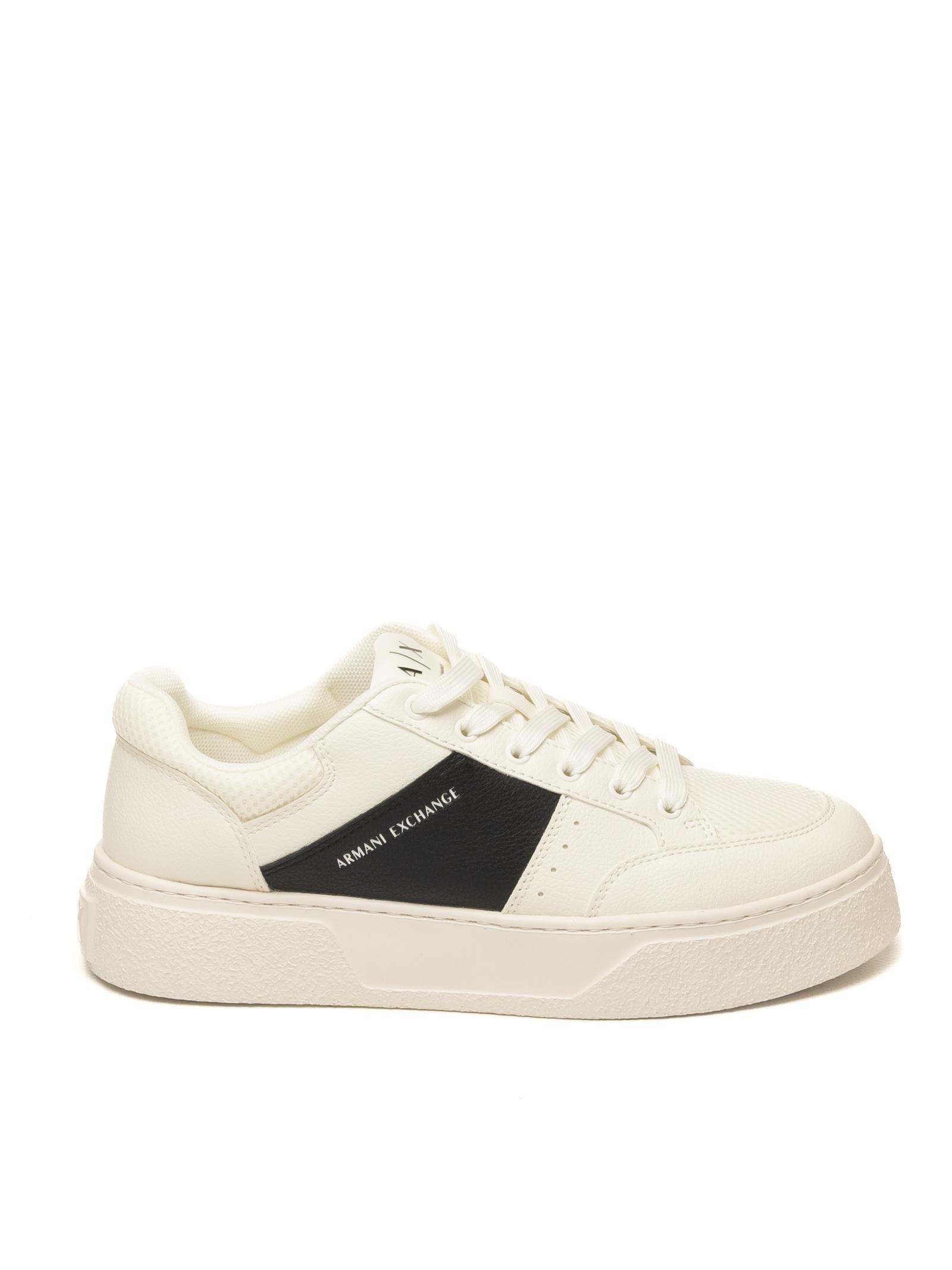 ARMANI EXCHANGE Sneaker pelle bianco/nero XM002627 AF22831-M0017