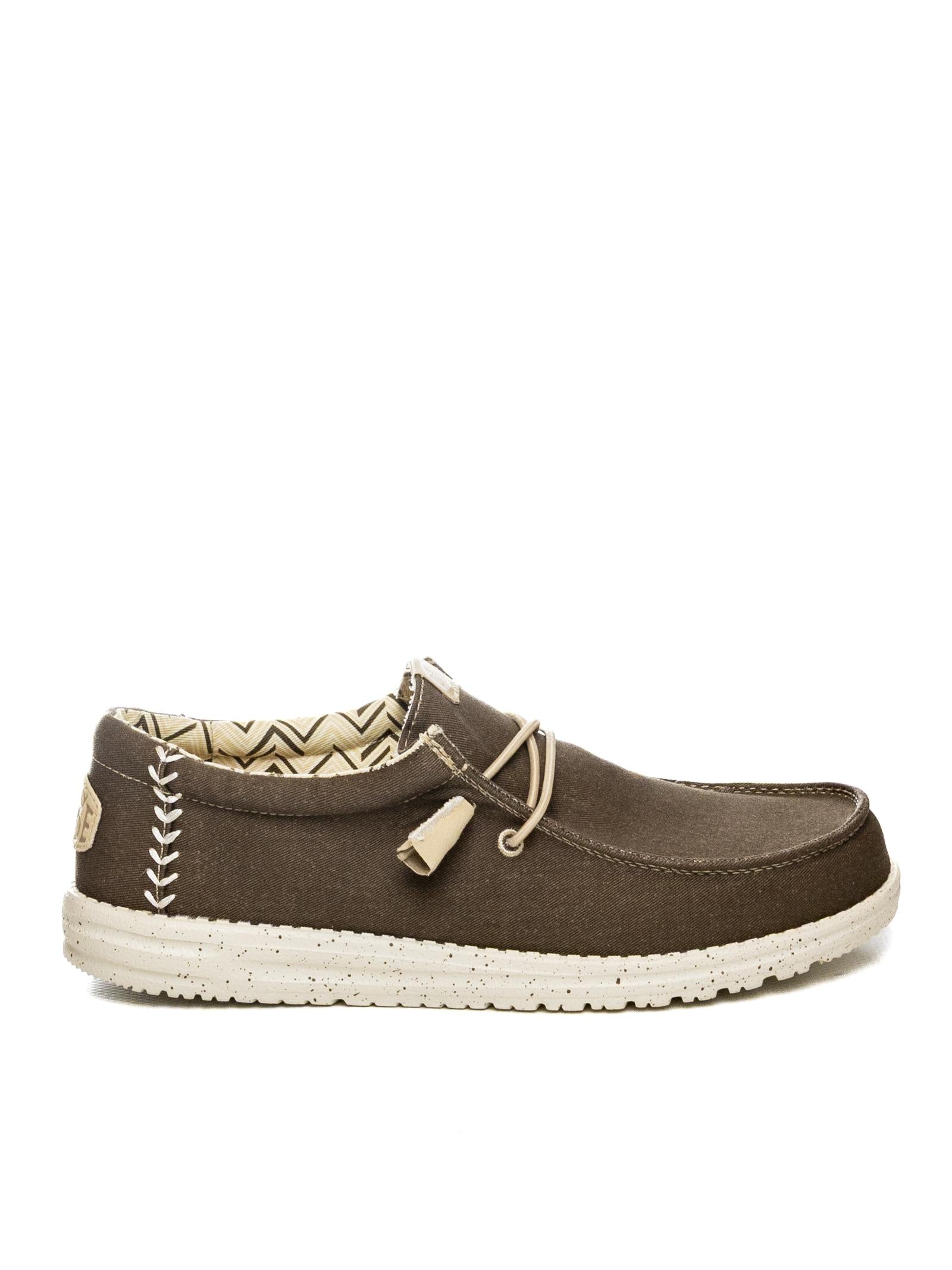 HEY DUDE Slip on wally stretch canvas marrone 40700 WALLY STRETCH CANVAS-2LI