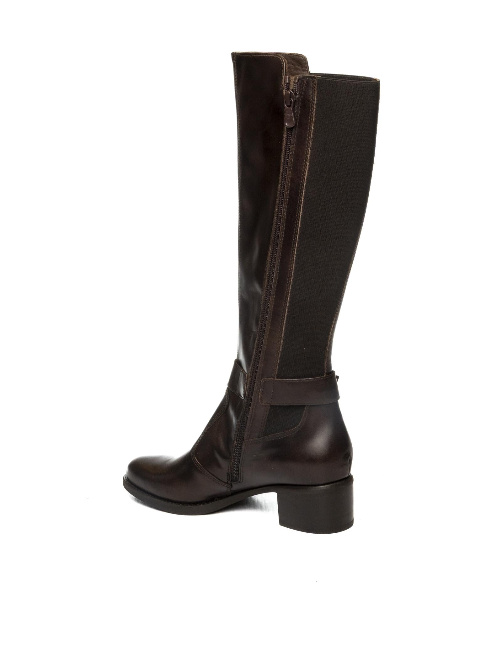 NERO GIARDINI Stivale pelle moro 514644 MANOLETE-T.MORO
