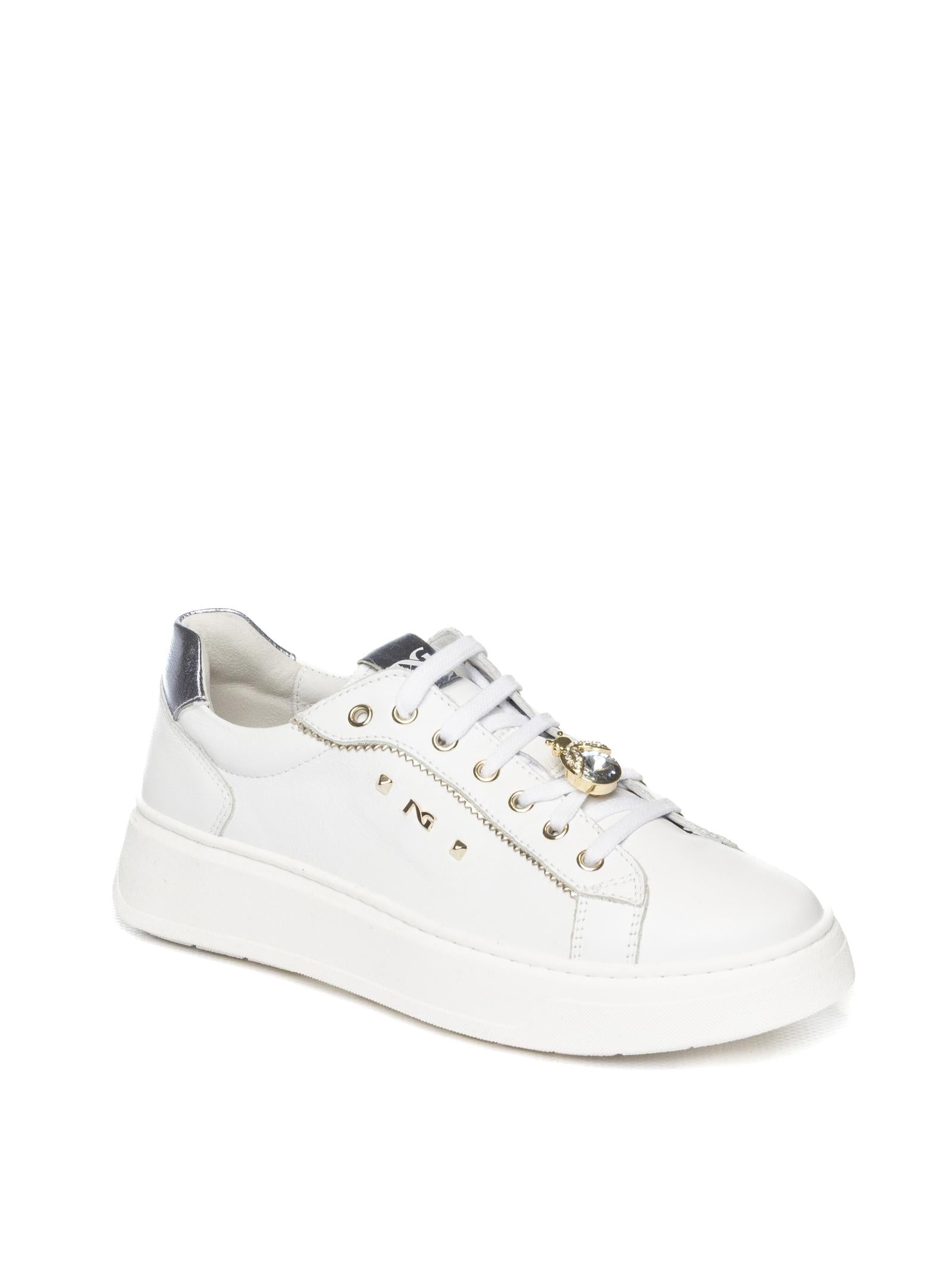 NERO GIARDINI Sneaker pelle bianco/blu E513060D CILE-PLAT