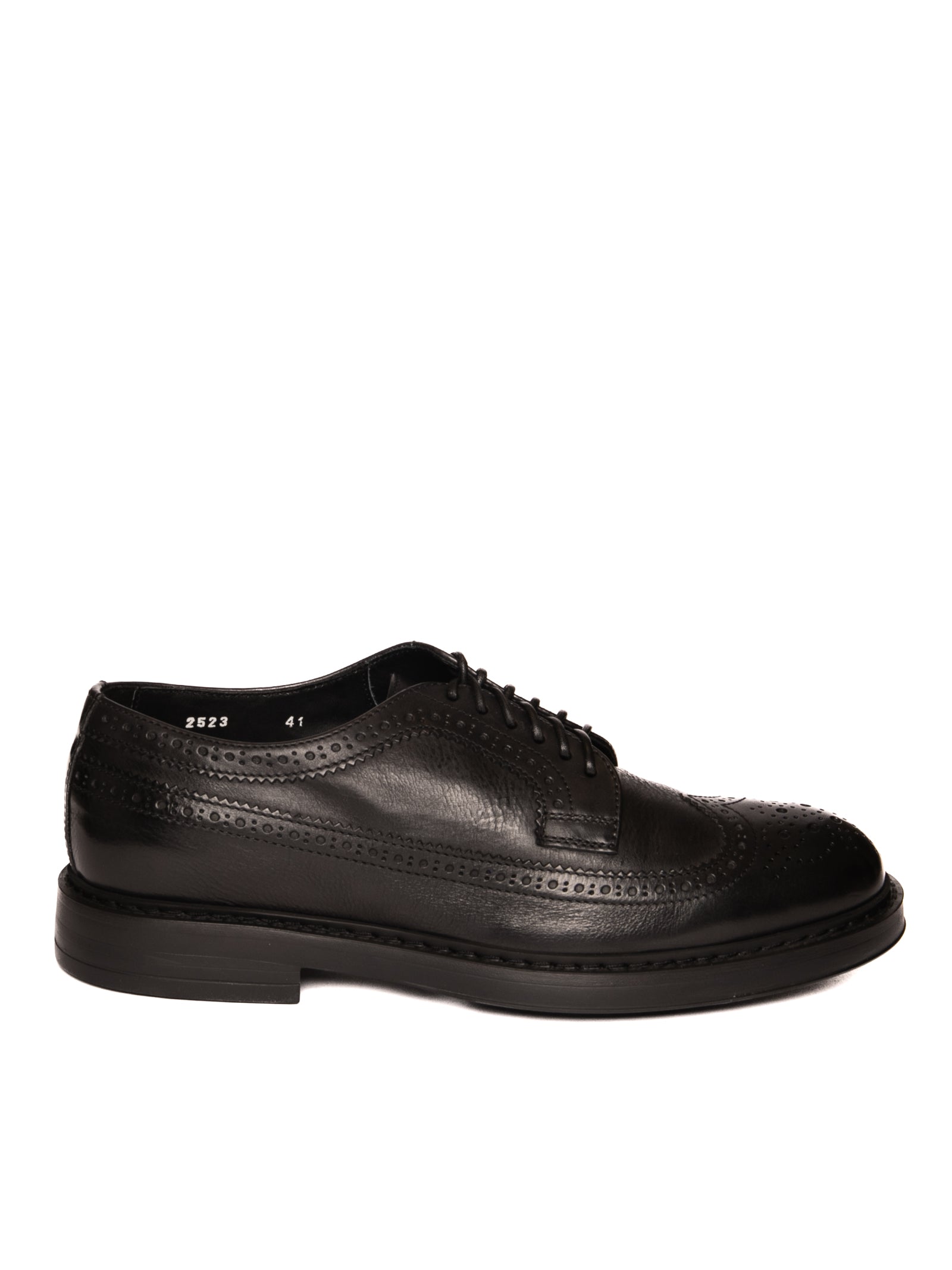 DOUCAL'S derby in pelle nero <BR/> 2523 TRIUMPH-NERO 