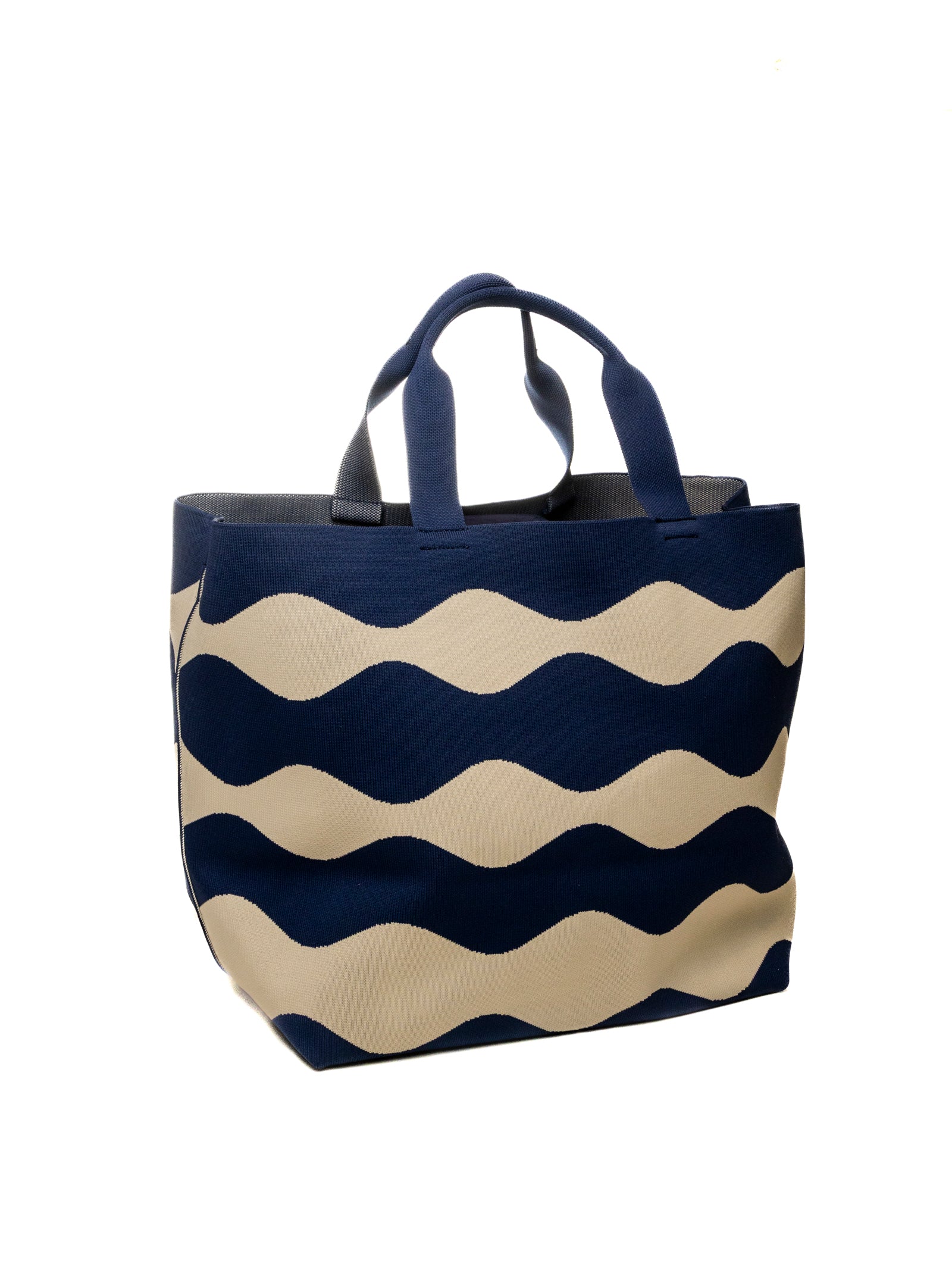 BLAUER borsa a mano crema/blu BASKET01 KNITTED-CRE/NAVY 
