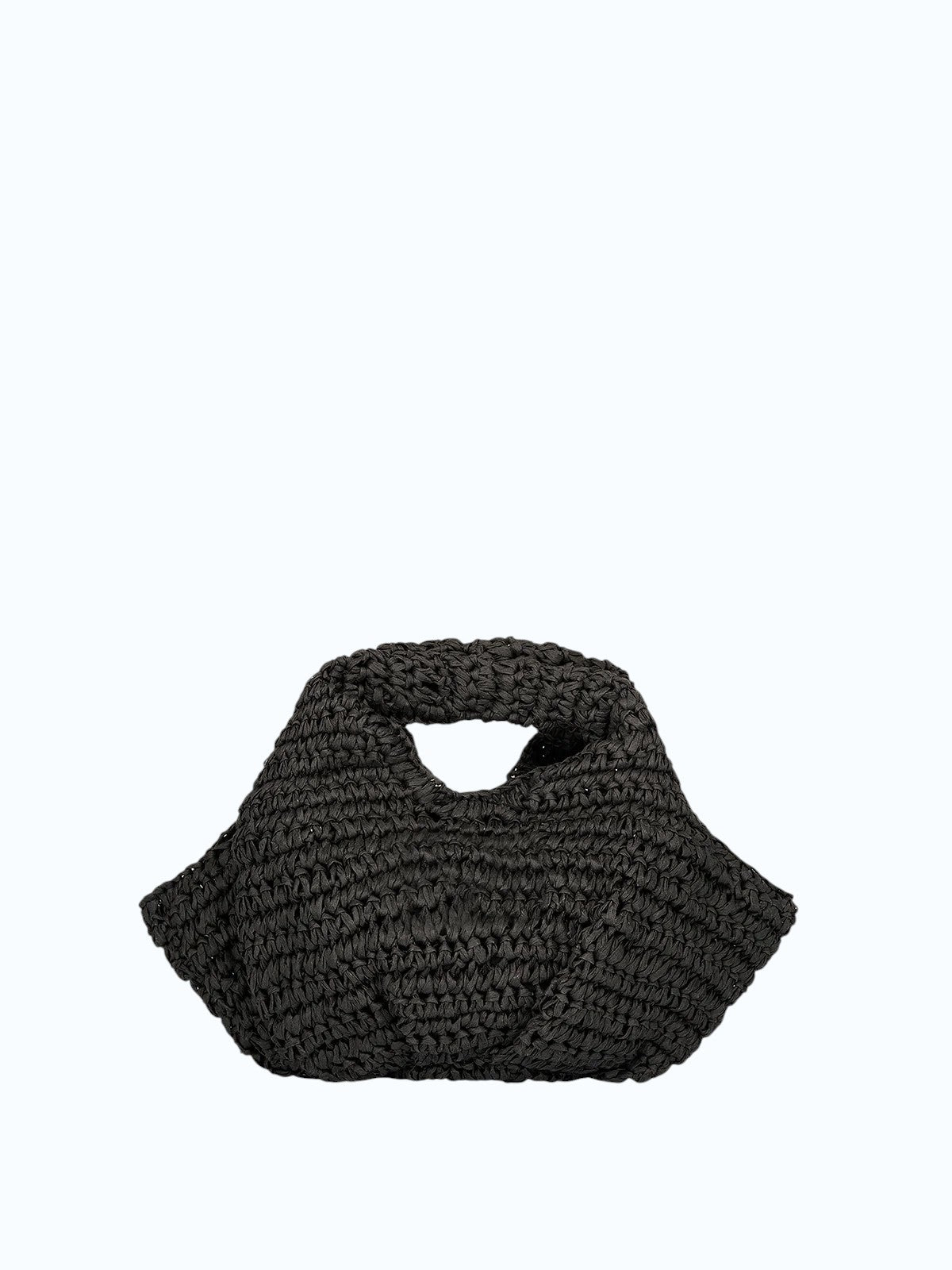 ME FUI Borsa a mano rafia nero SW0065BK RAFIA-BLACK 