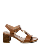 NERO GIARDINI Sandalo pelle cognac E615870 ARMENIA-COGNAC 