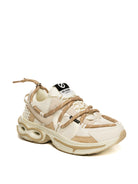 NO NAME Sneaker willo bianco/beige WILLO RUNNER SUEDE-DOVE/SAND 