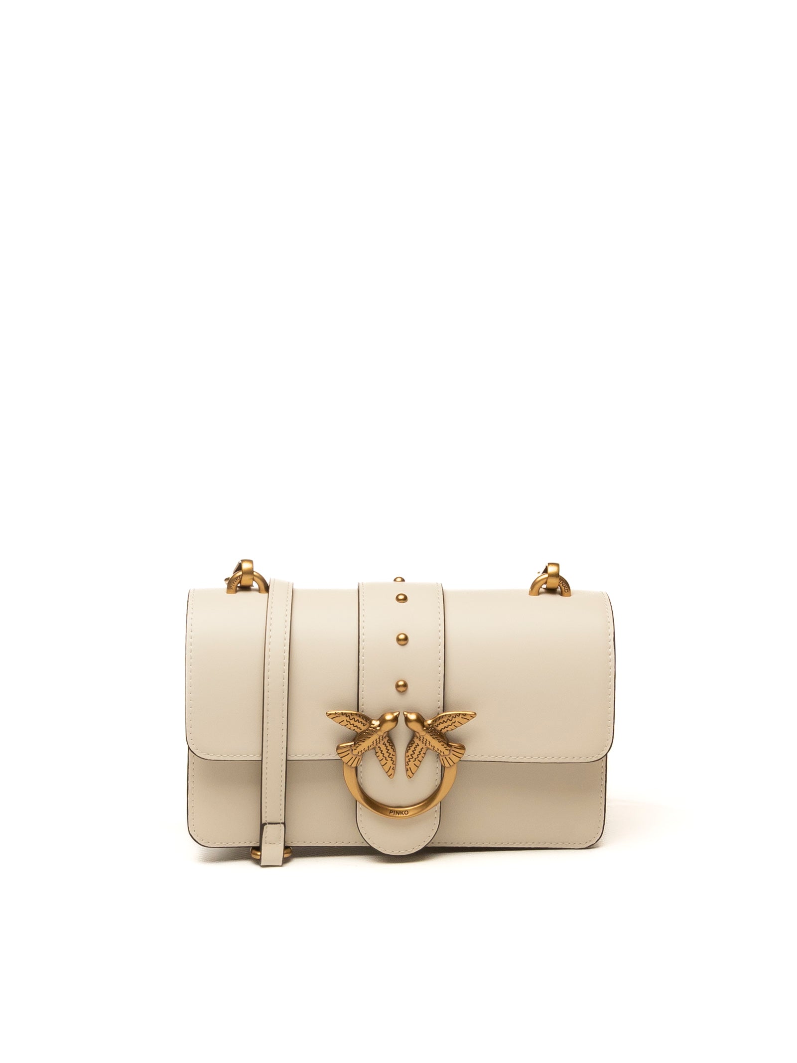 PINKO borsa a spalla love one mini bianco/oro 105856-AOF1 LOVE ONE MINI-Z14Q 