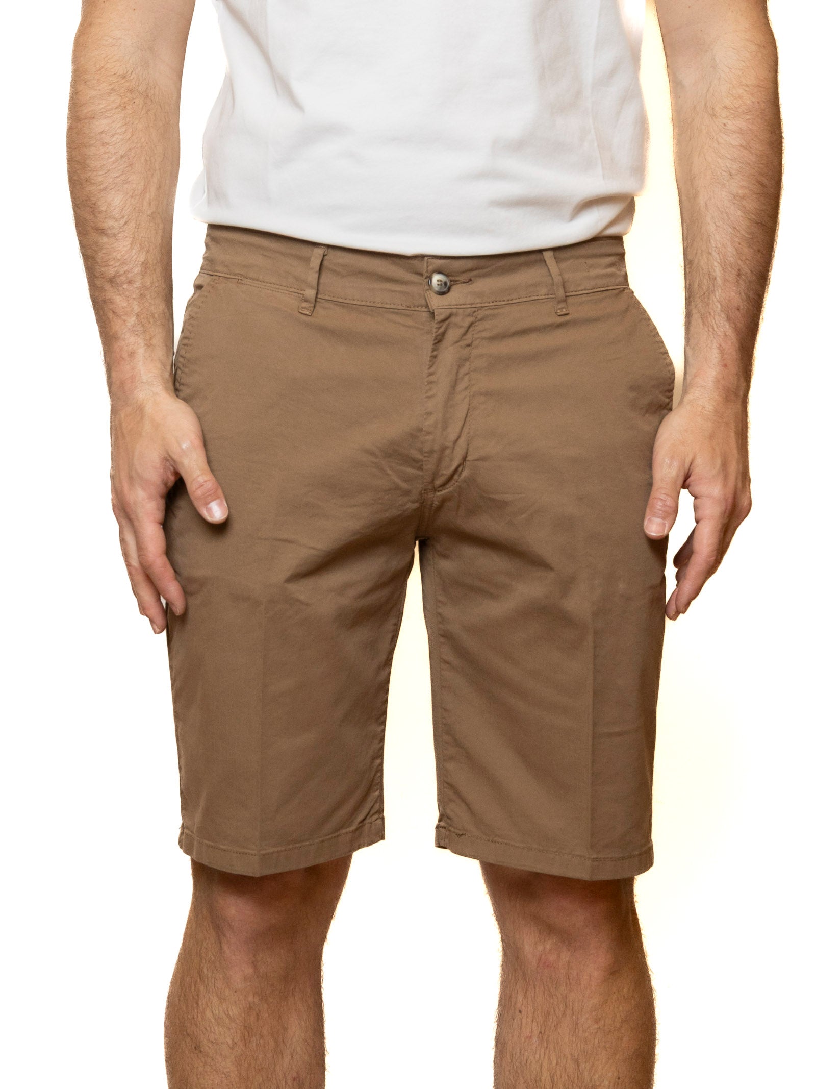 QB24 bermuda cotone beige 0126148 COTONE-BEIGE 