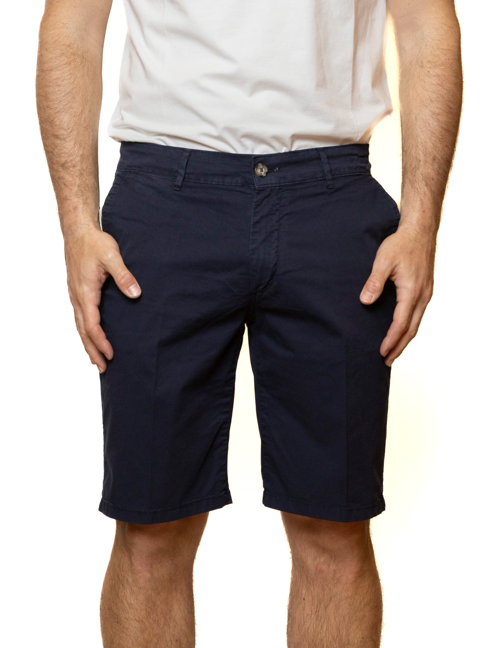 QB24 bermuda cotone blu 0126148 COTONE-BLU 