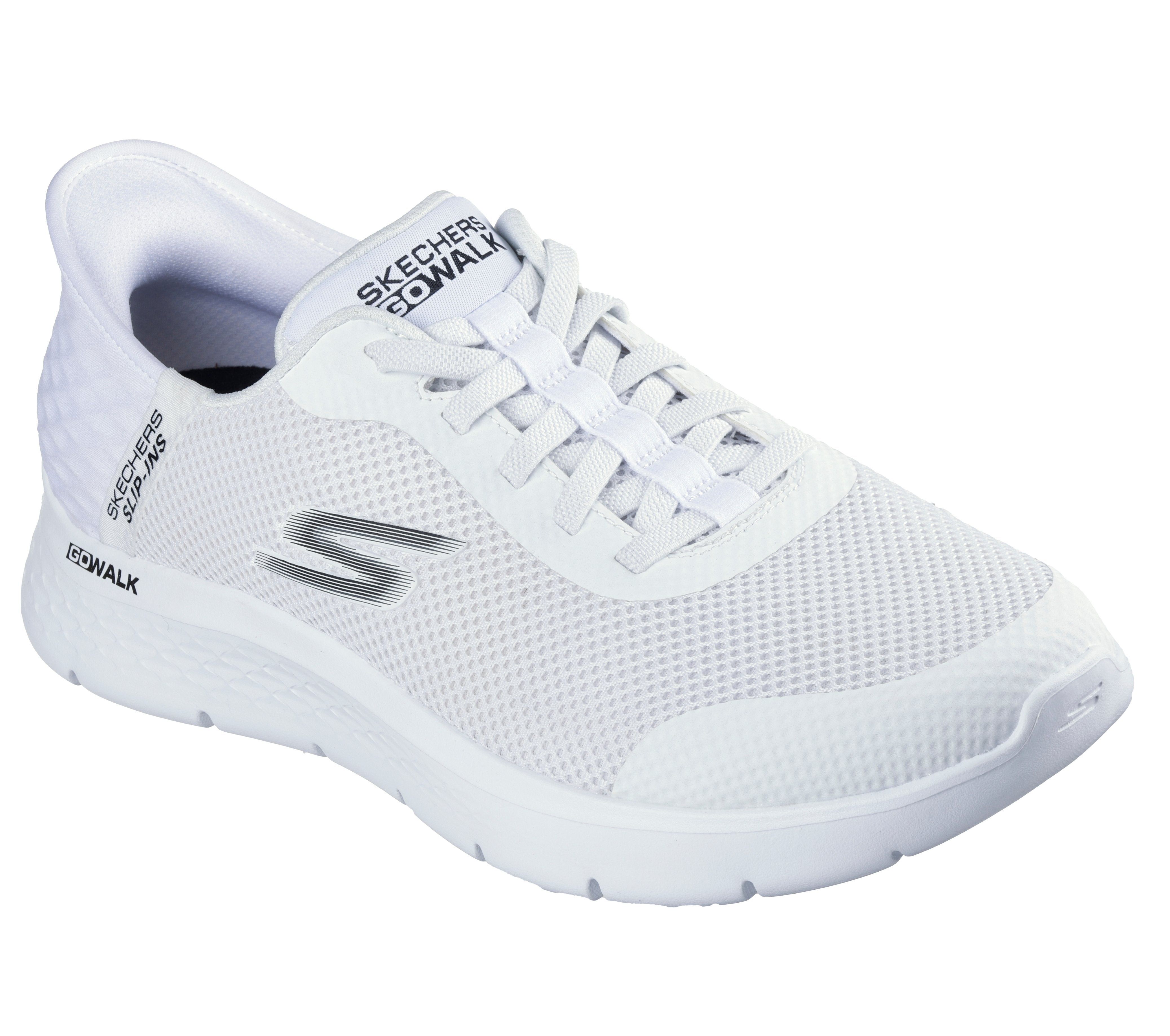 SKECHERS Sneaker go walk flex slip ins bianco 216324 GO WALK FLEX-WHT 