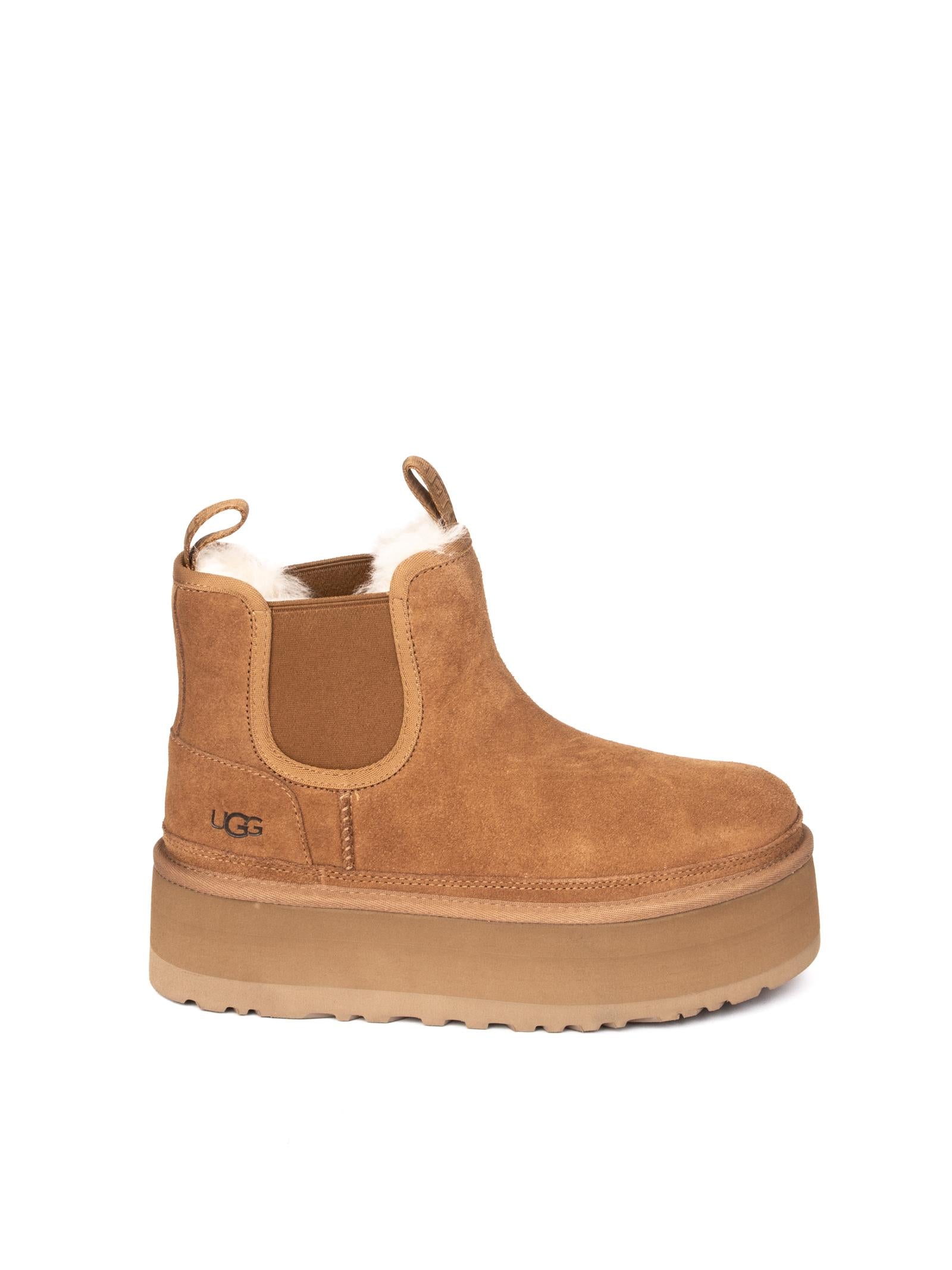 UGG stivale chelsea neumel chestnut <BR/> NEUMELPLATFORM CHELSEA MONTONE-CHEST 