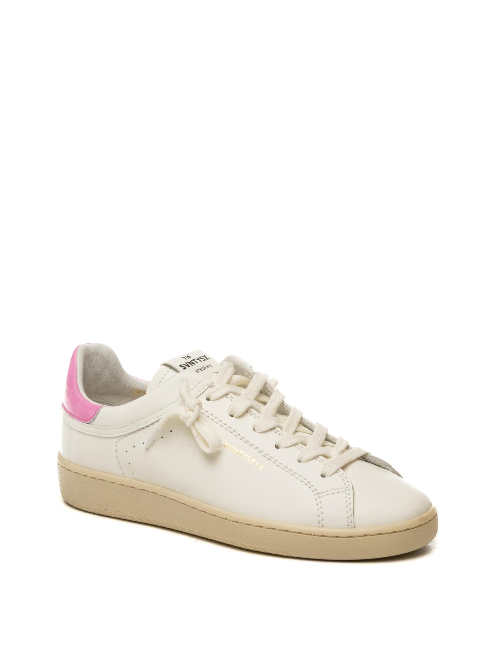 THE 76 Sneaker jump bianco/rosa JUMP D PELLE-WHI/FUXIA 