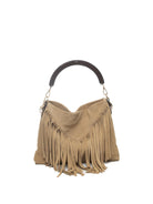 DI LORENZO borsa a spalla fiorellino beige FIORELLINO CAMOSCIO-BEIGE 