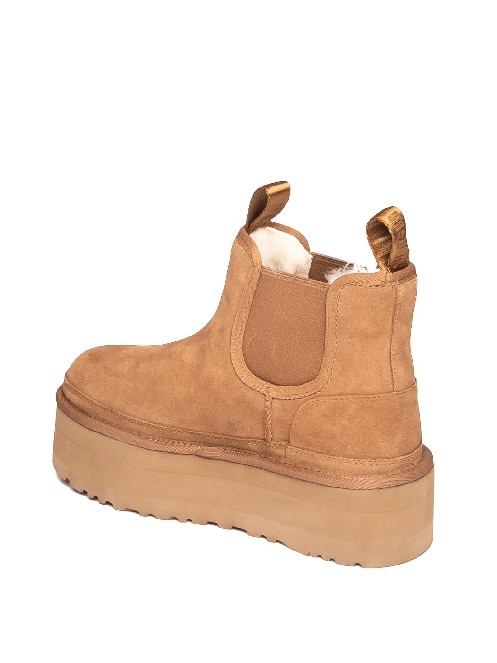 UGG stivale chelsea neumel chestnut <BR/> NEUMELPLATFORM CHELSEA MONTONE-CHEST 
