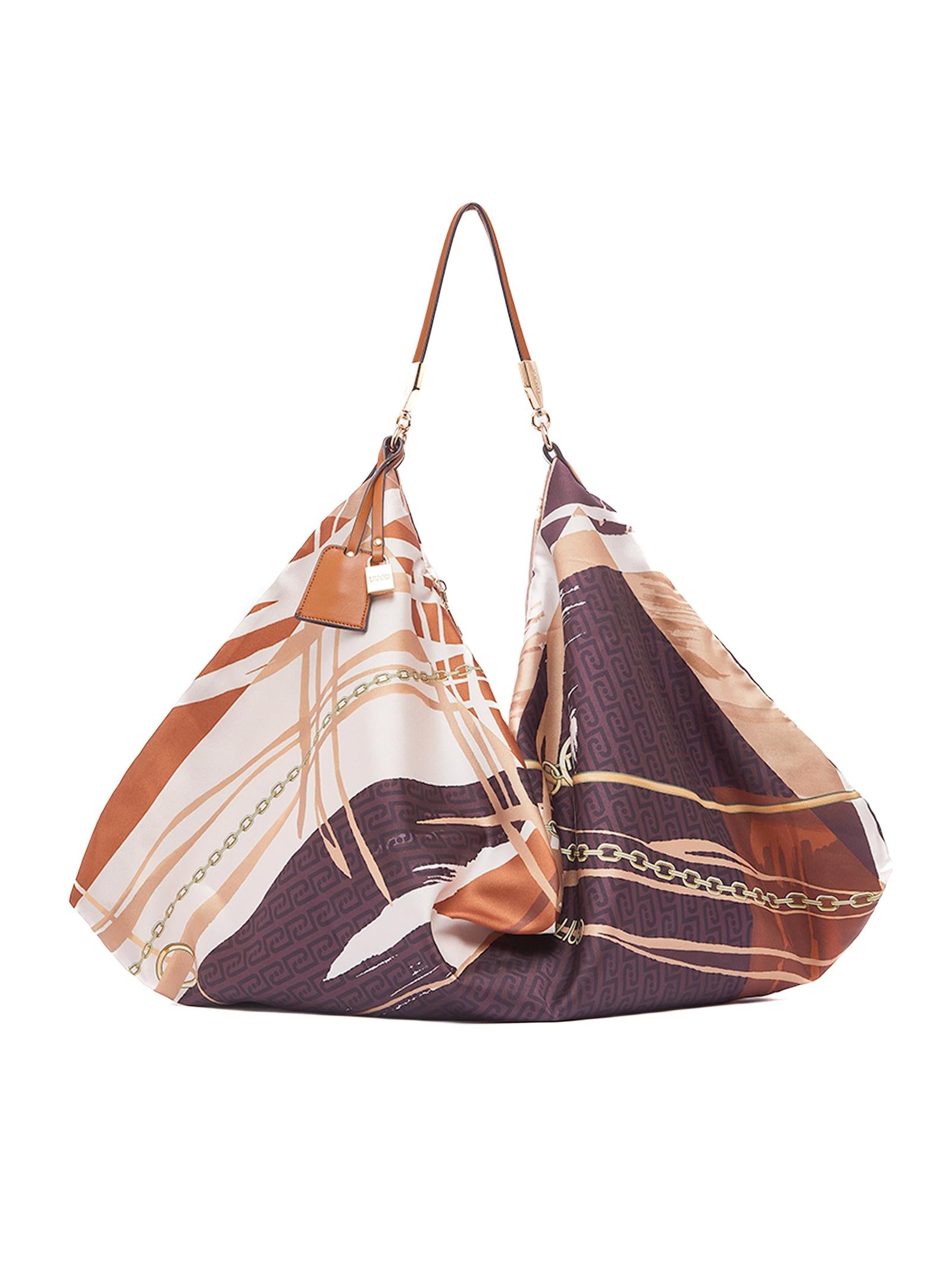 LIU JO borsa a spalla foulard marrone AA6194T2745 FOULARD-P9225 