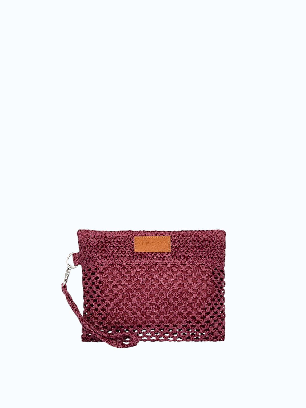 ME FUI Borsa rafia rosa SW0055PL RAFIA-PLUM 