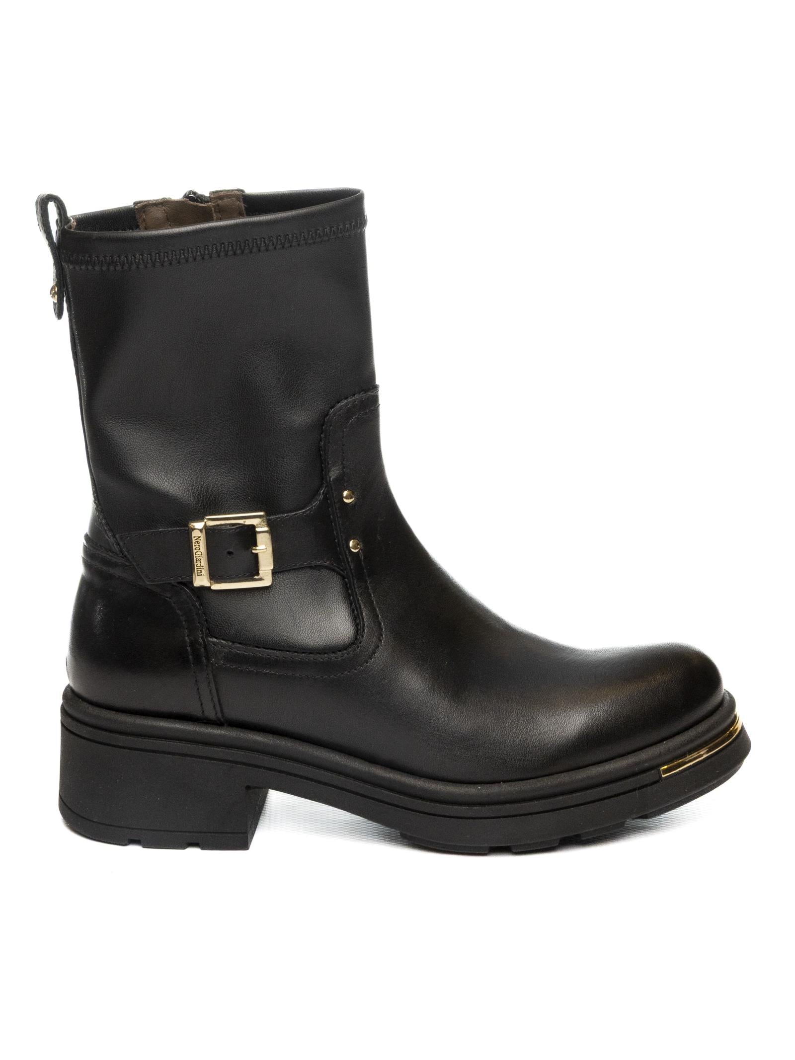 NERO GIARDINI Tronchetto pelle nero 514865 GUANTO-NERO 