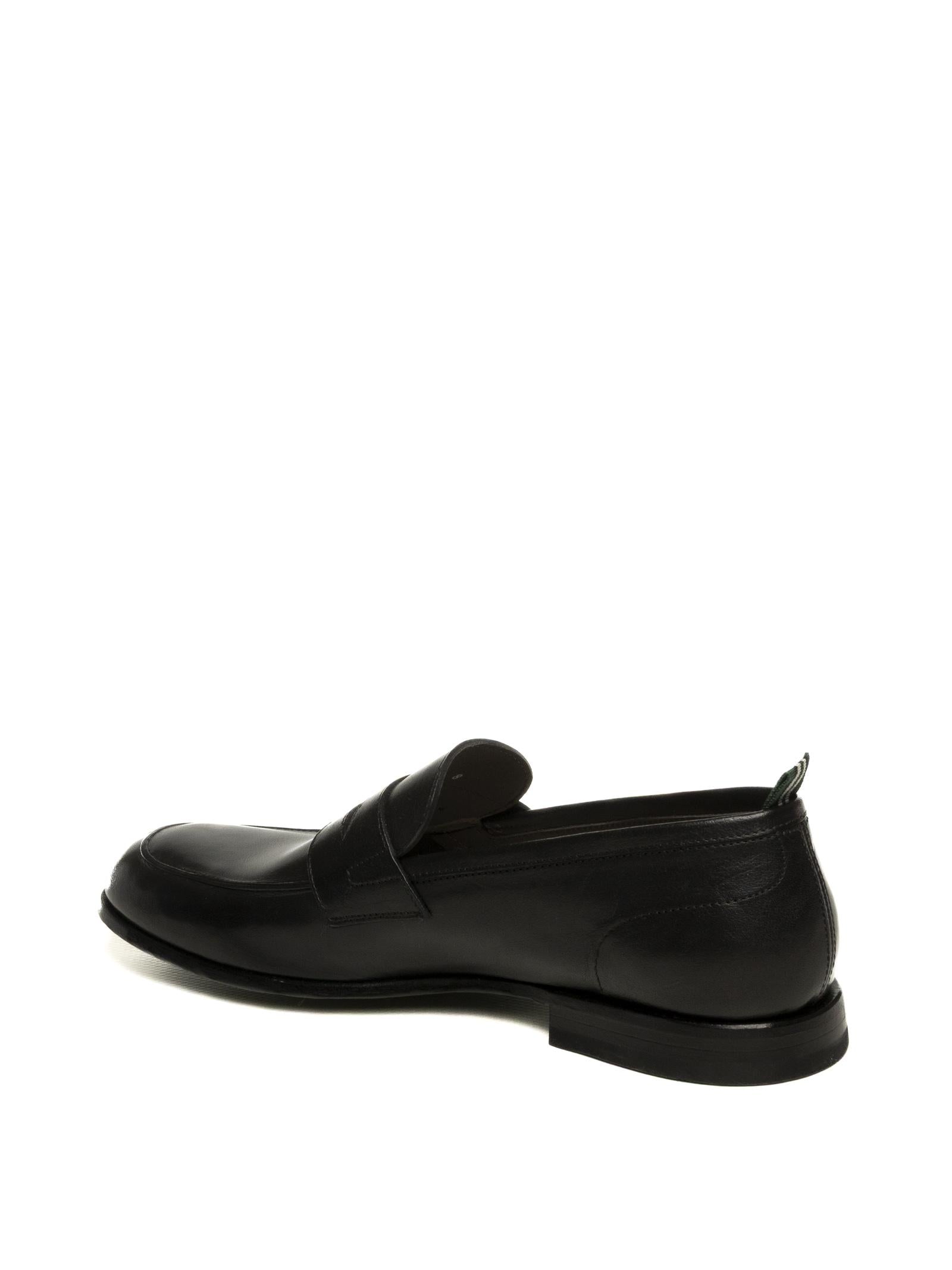 GREEN GEORGE Mocassino pelle nero 1075 RUSTIC-NERO 
