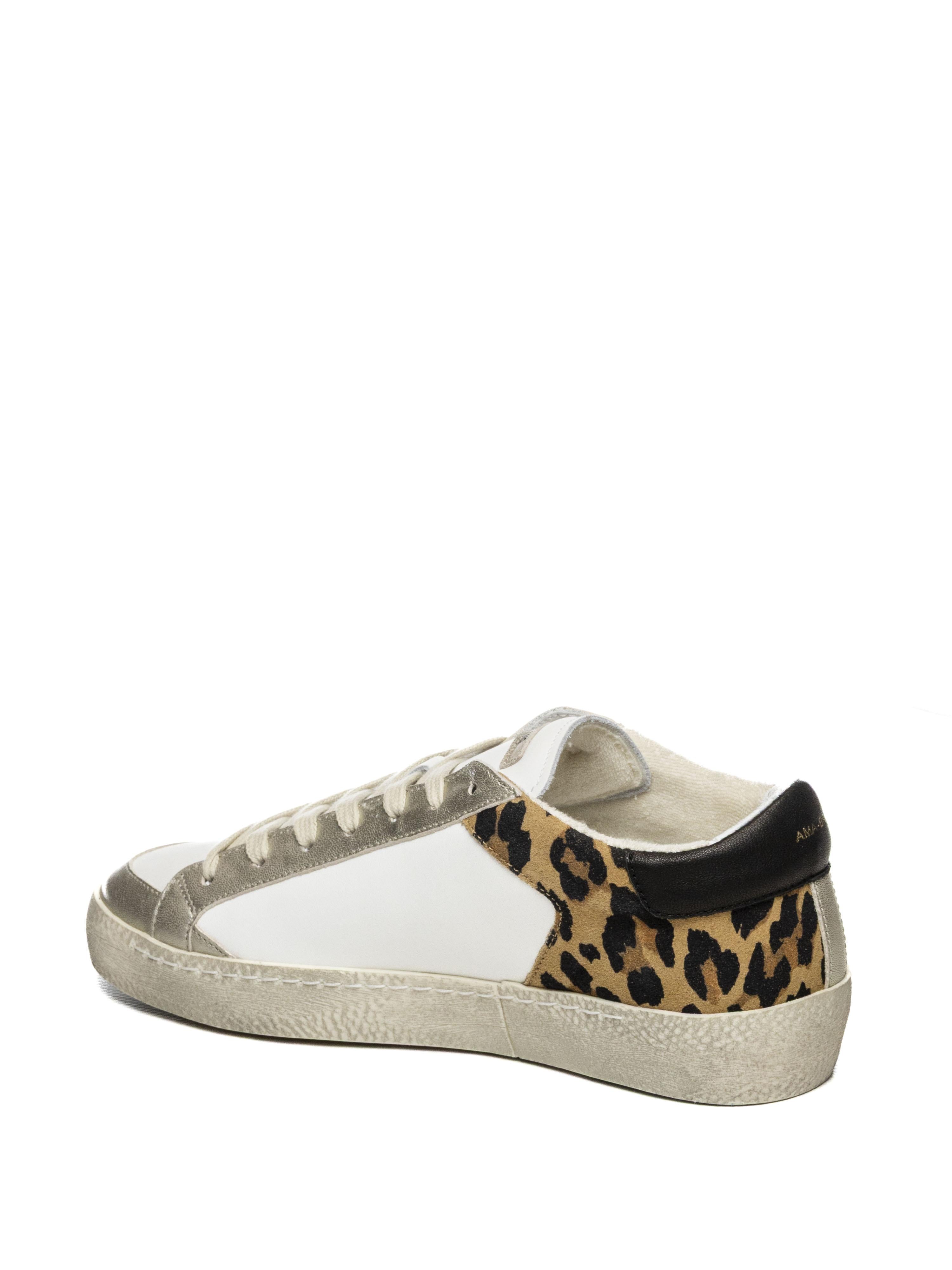 AMA BRAND DELUXE Sneaker time bianco/animalier TIME 4605-BIA/ANIM 