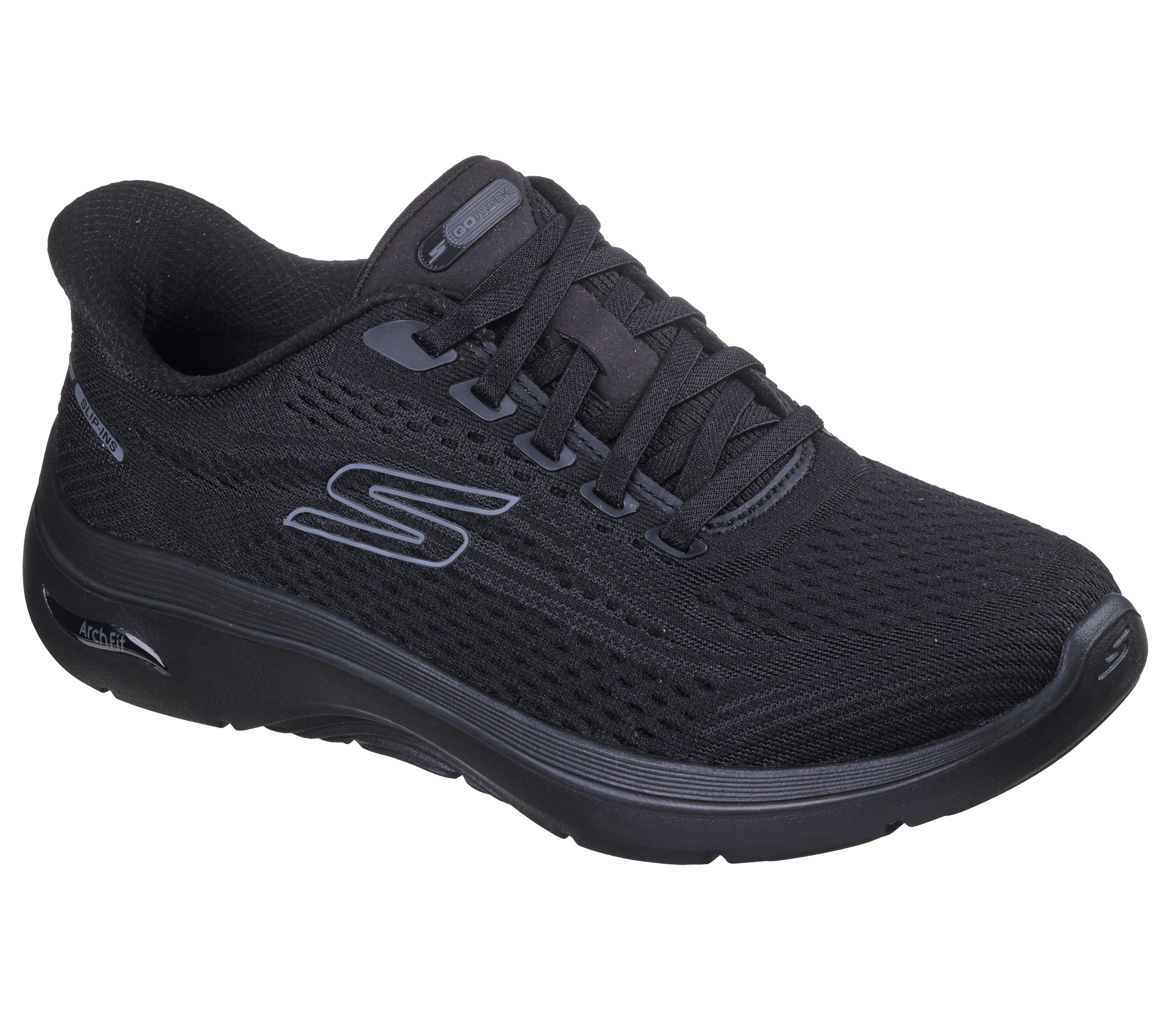 SKECHERS Sneaker go walk slip ins nero 125342 GO WALK-BBK 