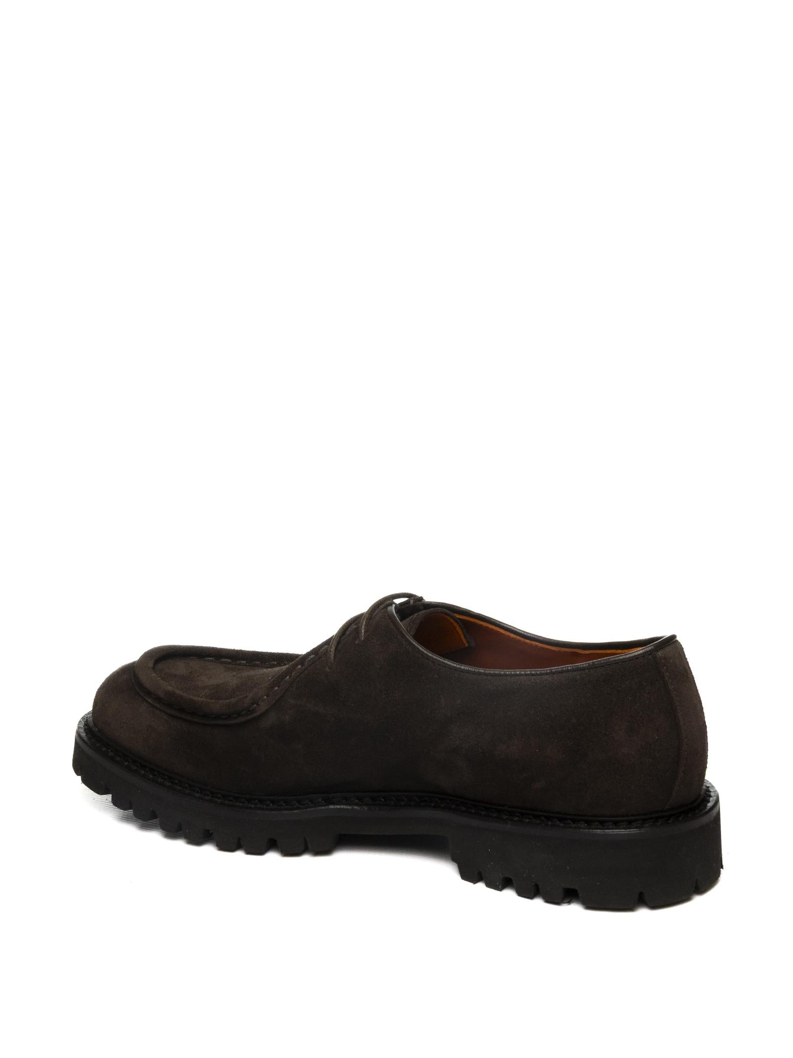 GENNARO RUSSO Stringata camoscio moro U104/S VELOUR-T.MORO 