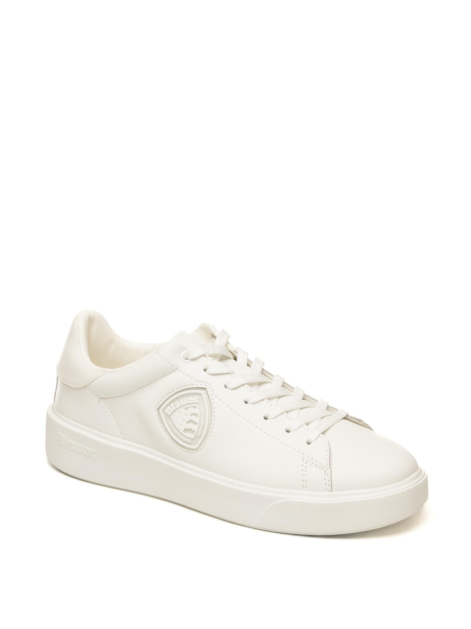 BLAUER Sneaker buck bianco BUCK07 PELLE -WHITE 