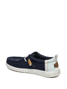 HEY DUDE slipon wally linen blu 43086 WALLY LINEN-4UX 