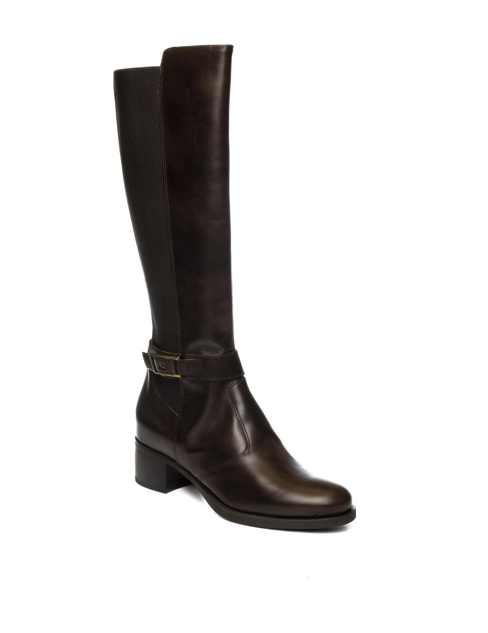 NERO GIARDINI Stivale pelle moro 514644 MANOLETE-T.MORO 