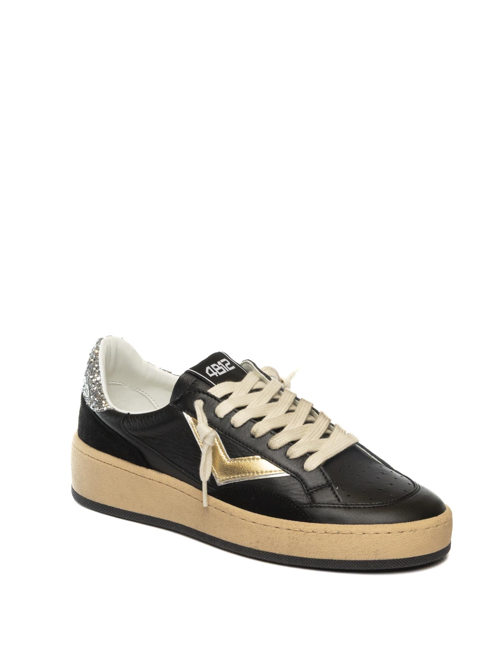 4B12 Sneaker play new nero/oro PLAYNEW D PELLE-221 