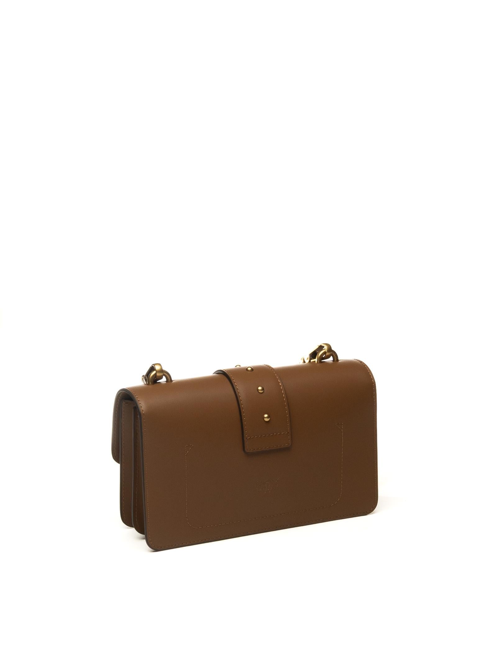 PINKO borsa a spalla love one mini marrone/oro 105856-AOF1 LOVE ONE MINI-L17Q 