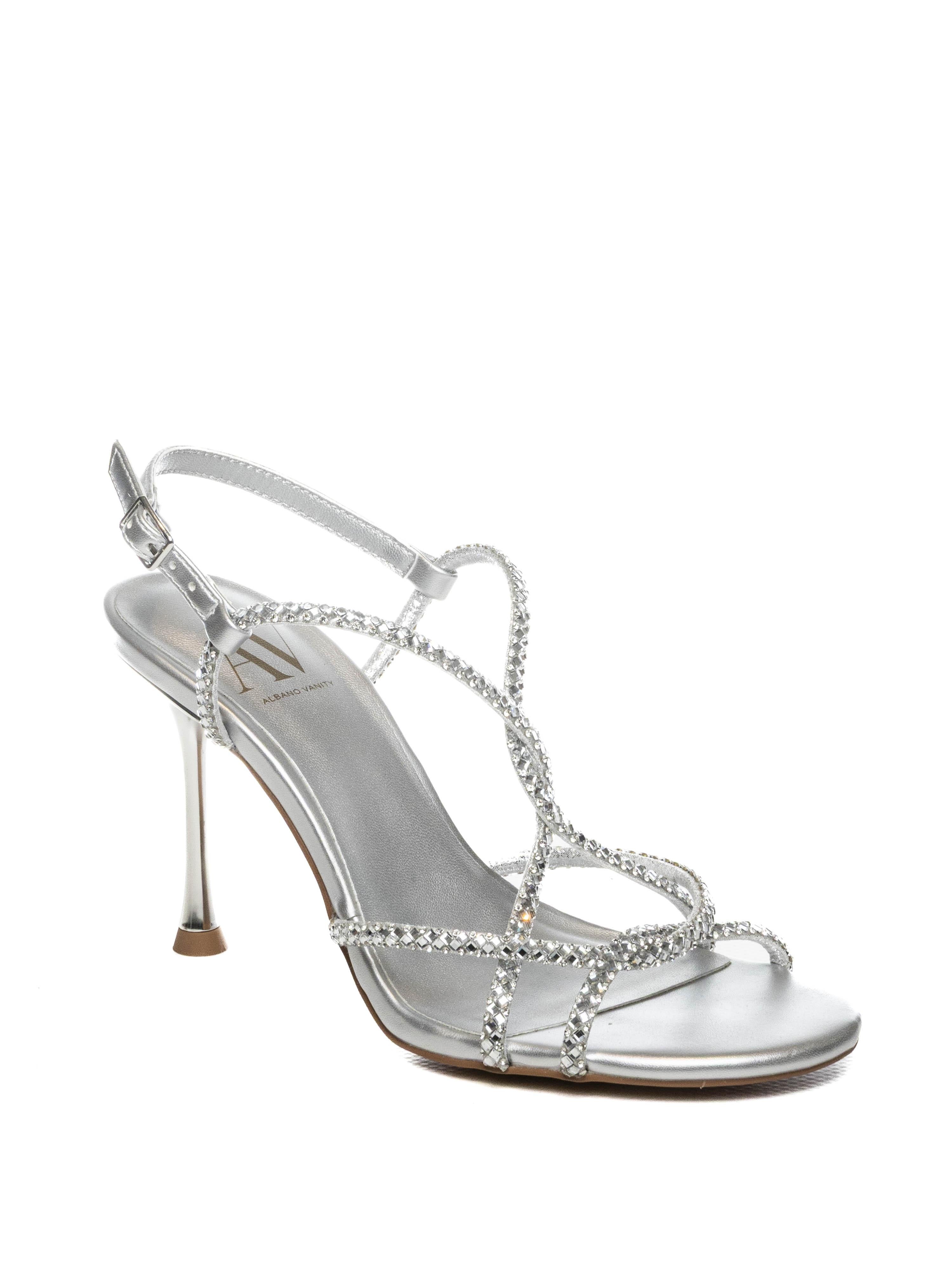ALBANO VANITY Sandalo strass argento 7024 STRASS-ARGENTO 