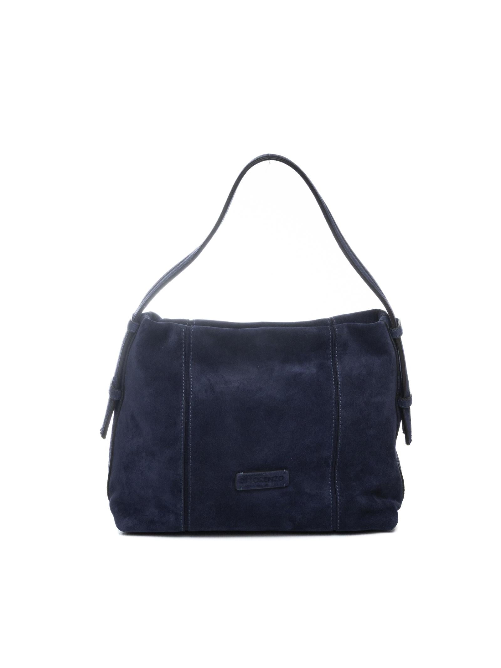 DI LORENZO borsa a spalla alice blu ALICE CAMOSCIO-BLU 