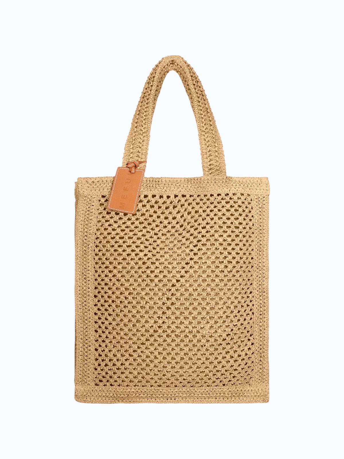 ME FUI Borsa rafia beige SW0050LB RAFIA-L.BROWN 