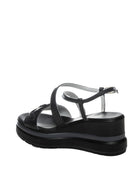 NERO GIARDINI Sandalo zeppa nero E615953 TAMIGI-NERO 