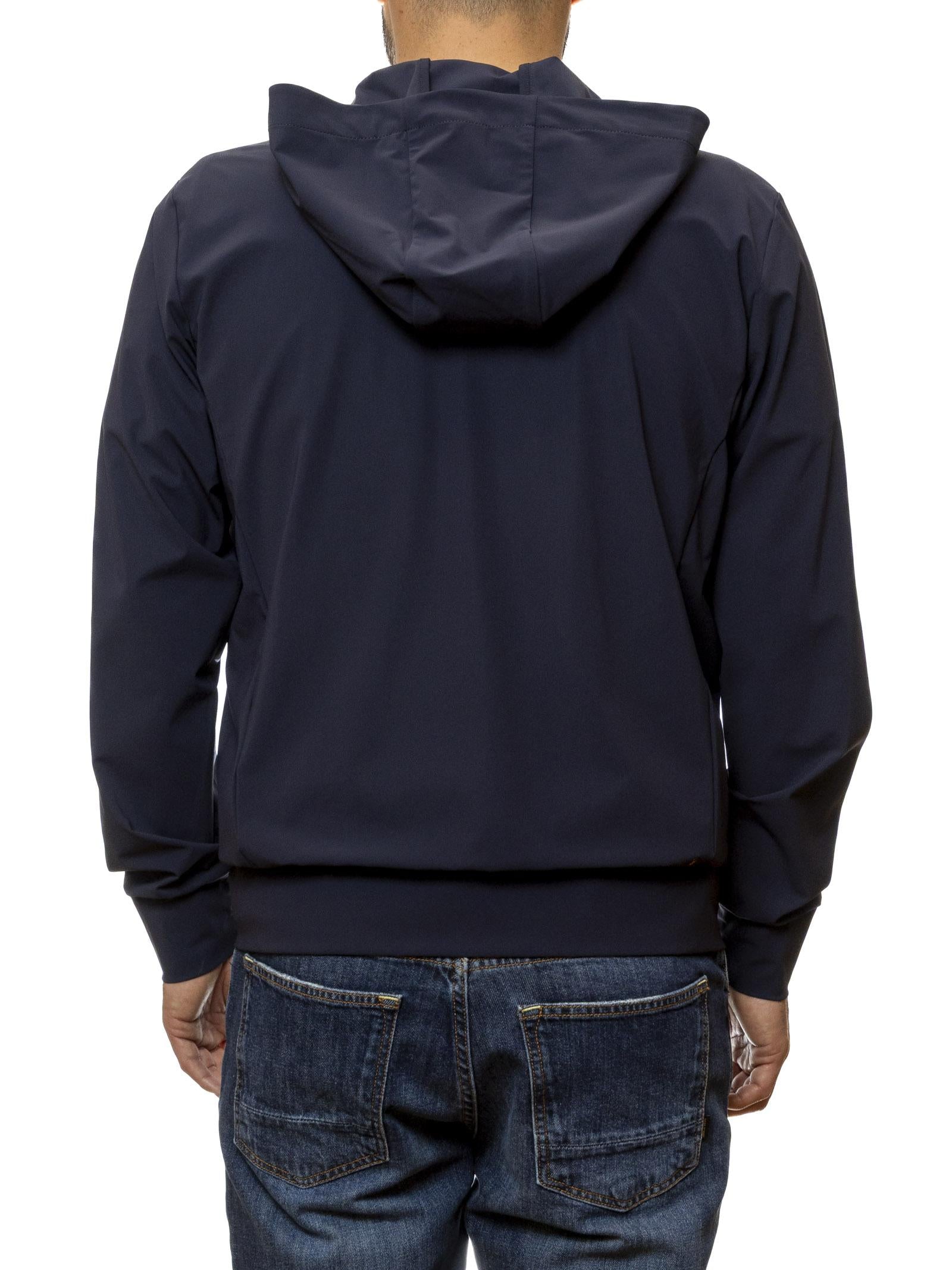 SAVE THE DUCK giubbino fyi hoodie blu DF1642M FYI HOODIE-90000 