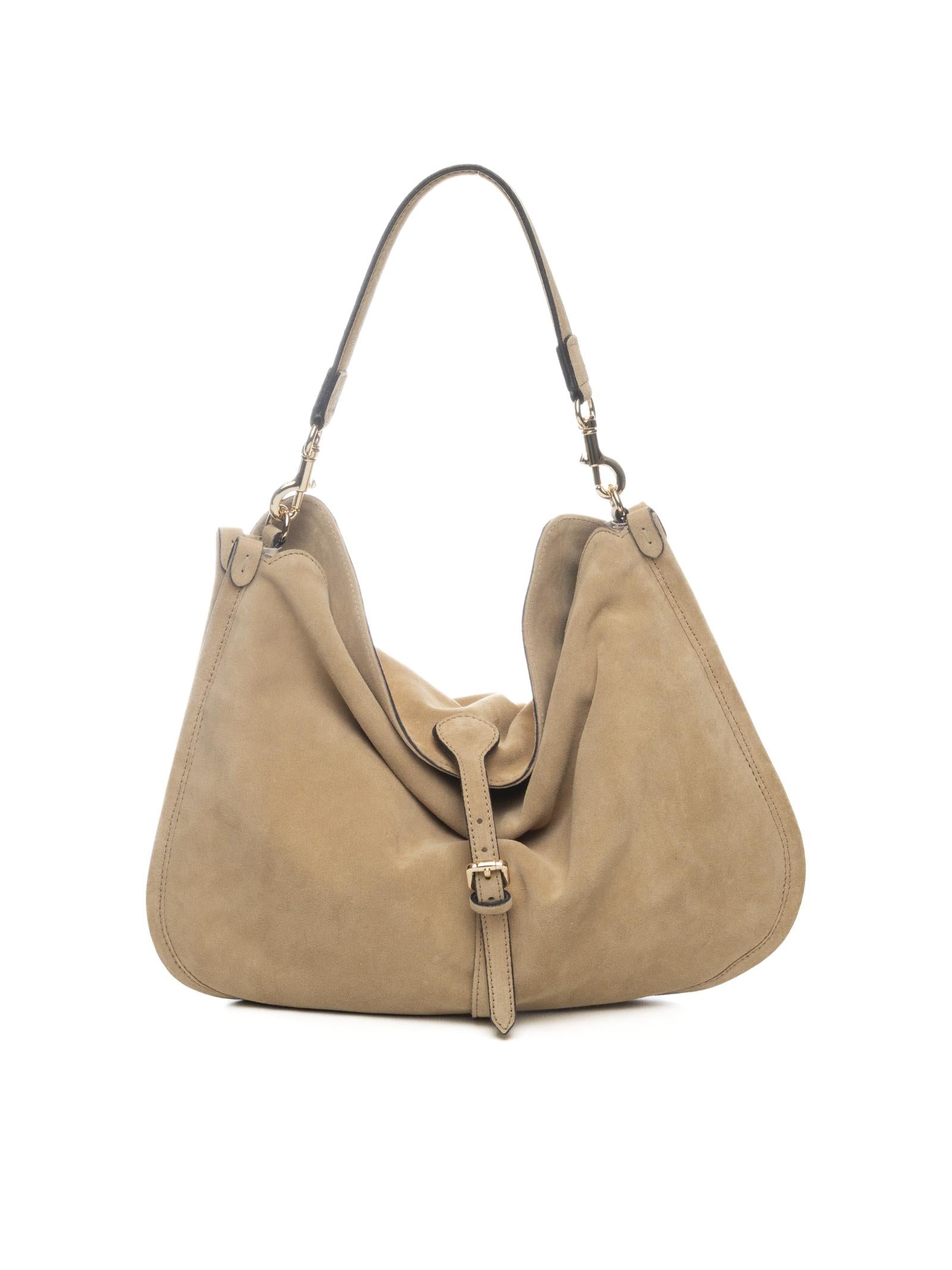 DI LORENZO borsa a spalla lucrezia beige LUCREZIA CAMOSCIO-DESERTO 