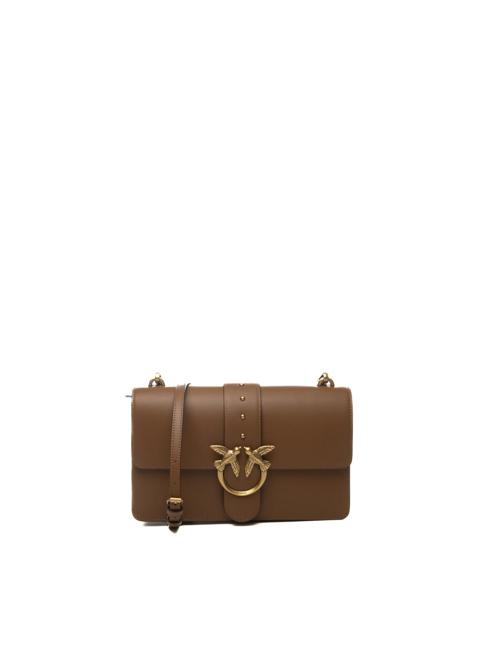 PINKO borsa a spalla love one classic marrone/oro 105857-A0F1 LOVE ONE CLASSIC-L17Q 
