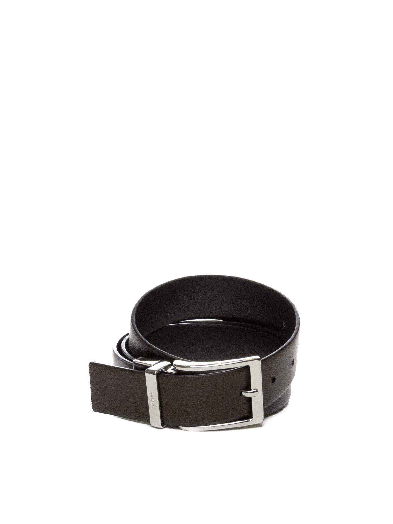 GUESS Cintura pelle moro BM7866 P6135 MILANO-BROWN 